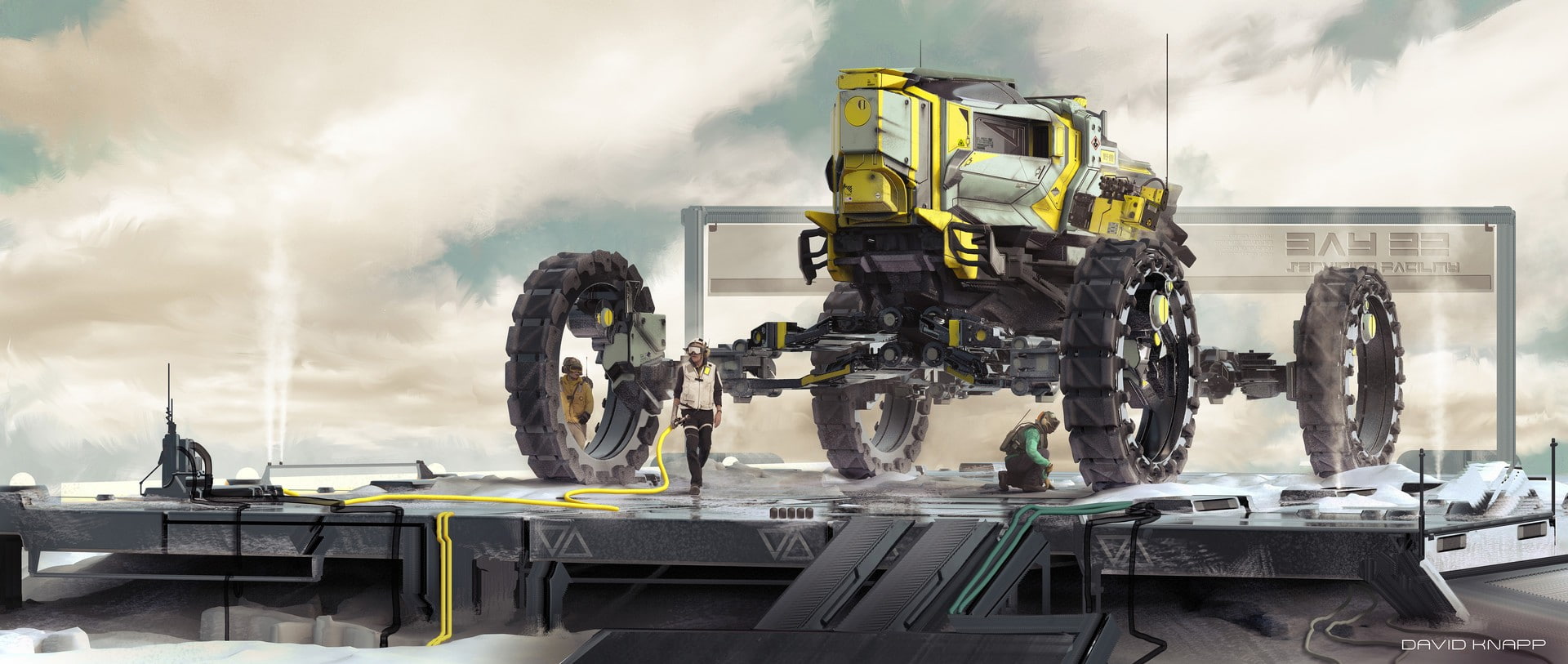 science fiction, 1080P, David Knapp, artwork, HD Wallpaper