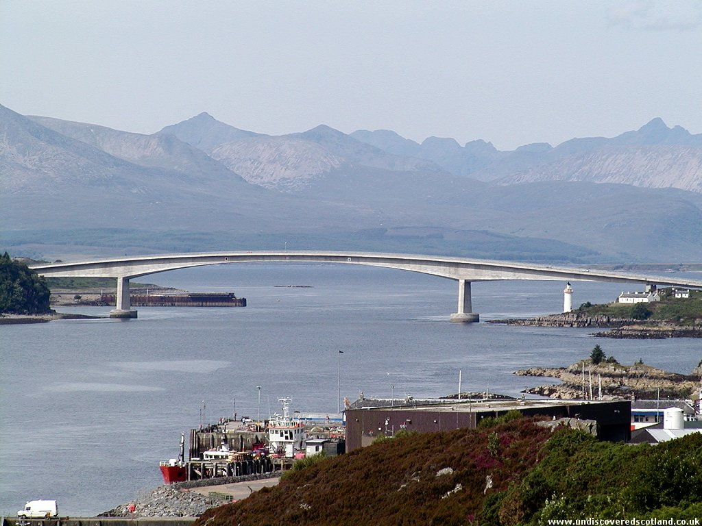 480P, architecture, isle, Scotland, hd, skye, art, bridge, Isle of Skye, bridges, mountains, Glens, HD Wallpaper