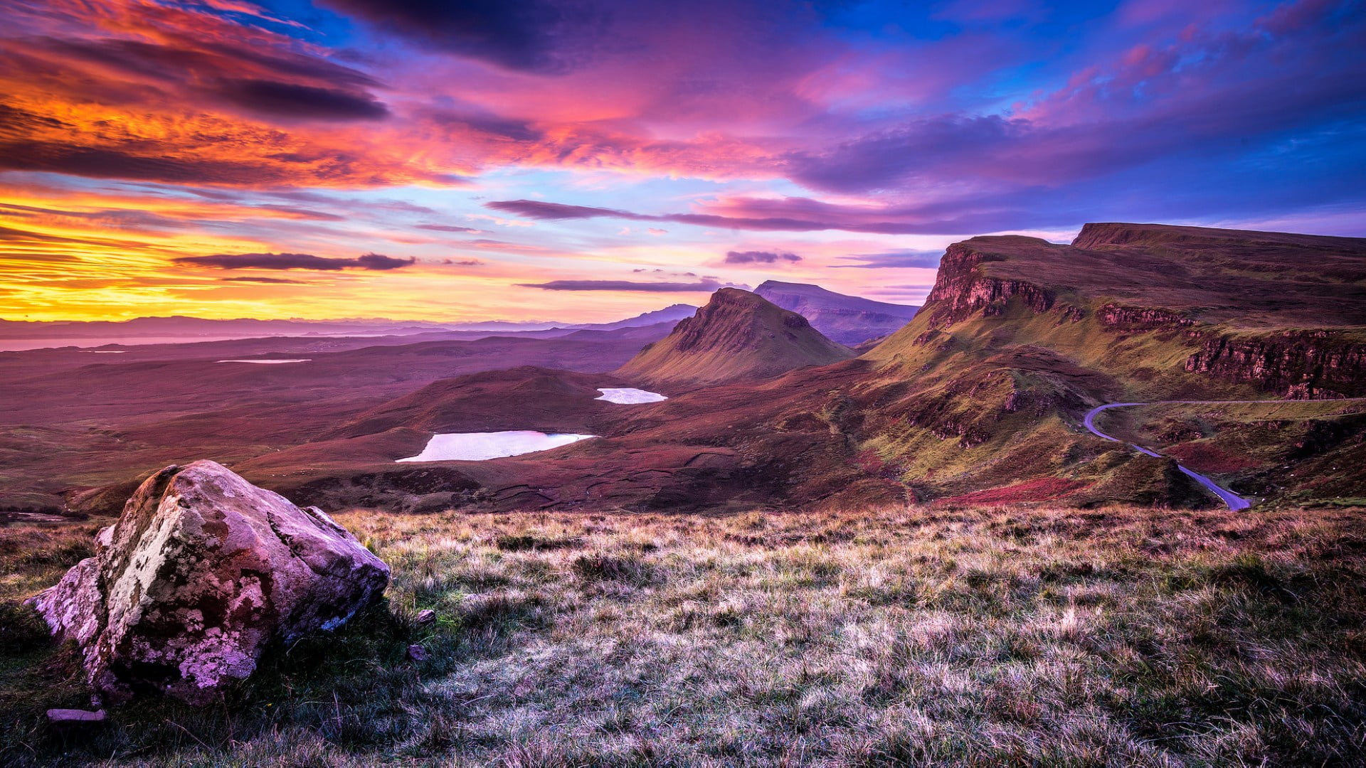 Isle of Skye, Scotland, sunset, 1080P, HD Wallpaper