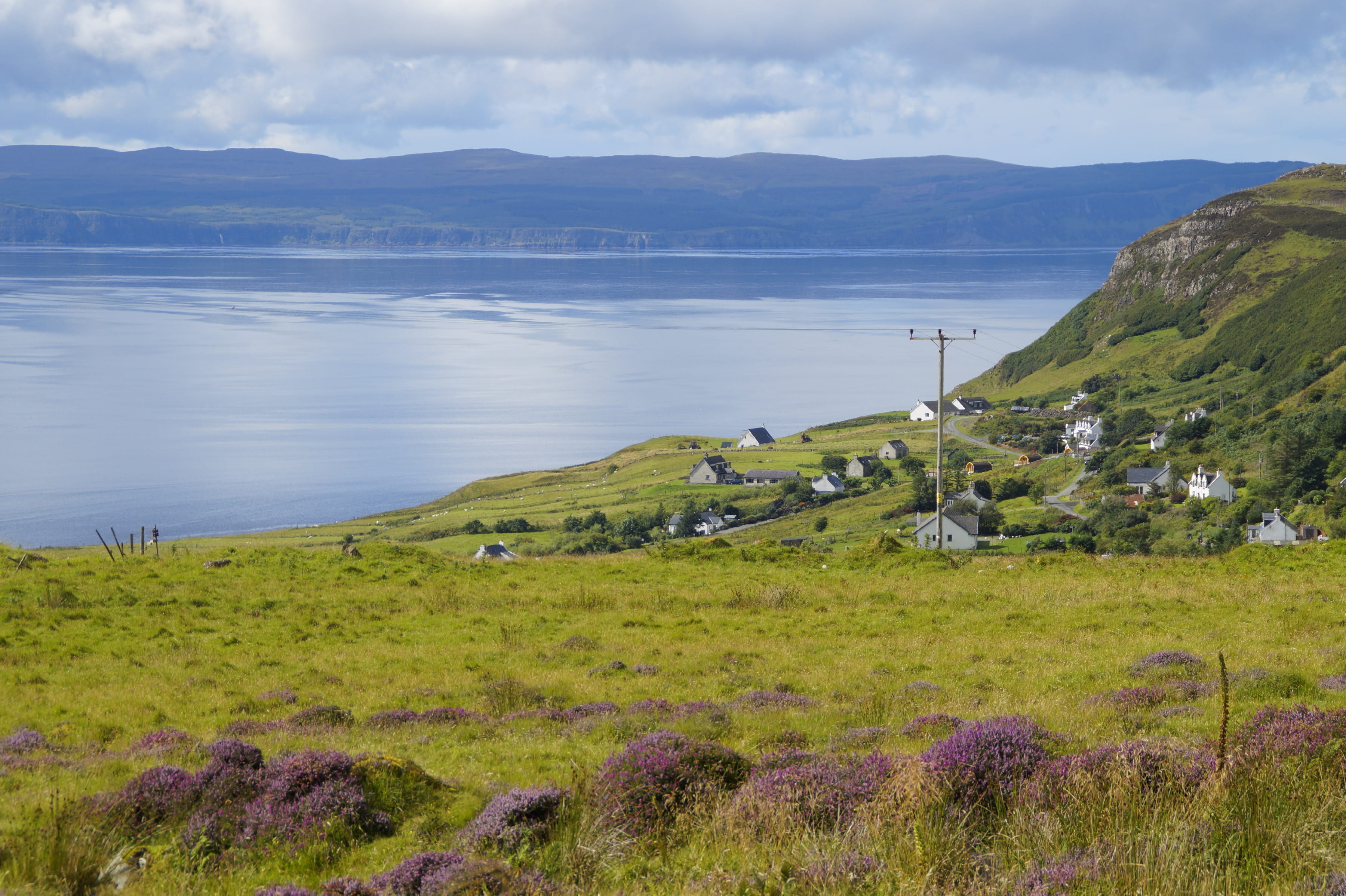 nature, scenics - nature, no people, heide, landscape, non-urban scene, isle of skye, day, water, sea, plant, tranquil scene, idyllic, beauty in nature, HD Wallpaper