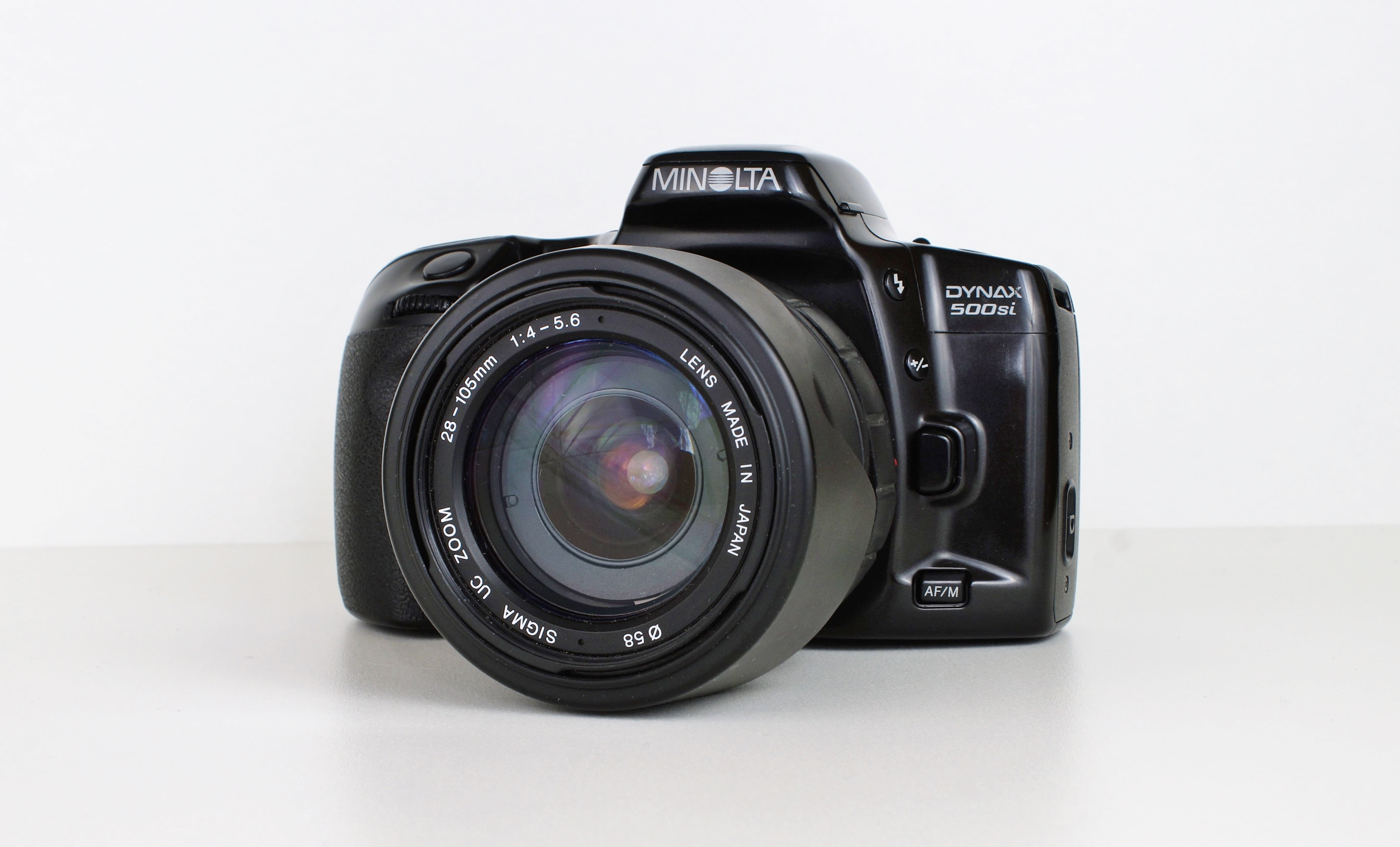 analog camera, old camera, camera, photographic equipment, lens - eye, old-fashioned, close-up, 4K, konica, photography, photography themes, electronics industry, HD Wallpaper