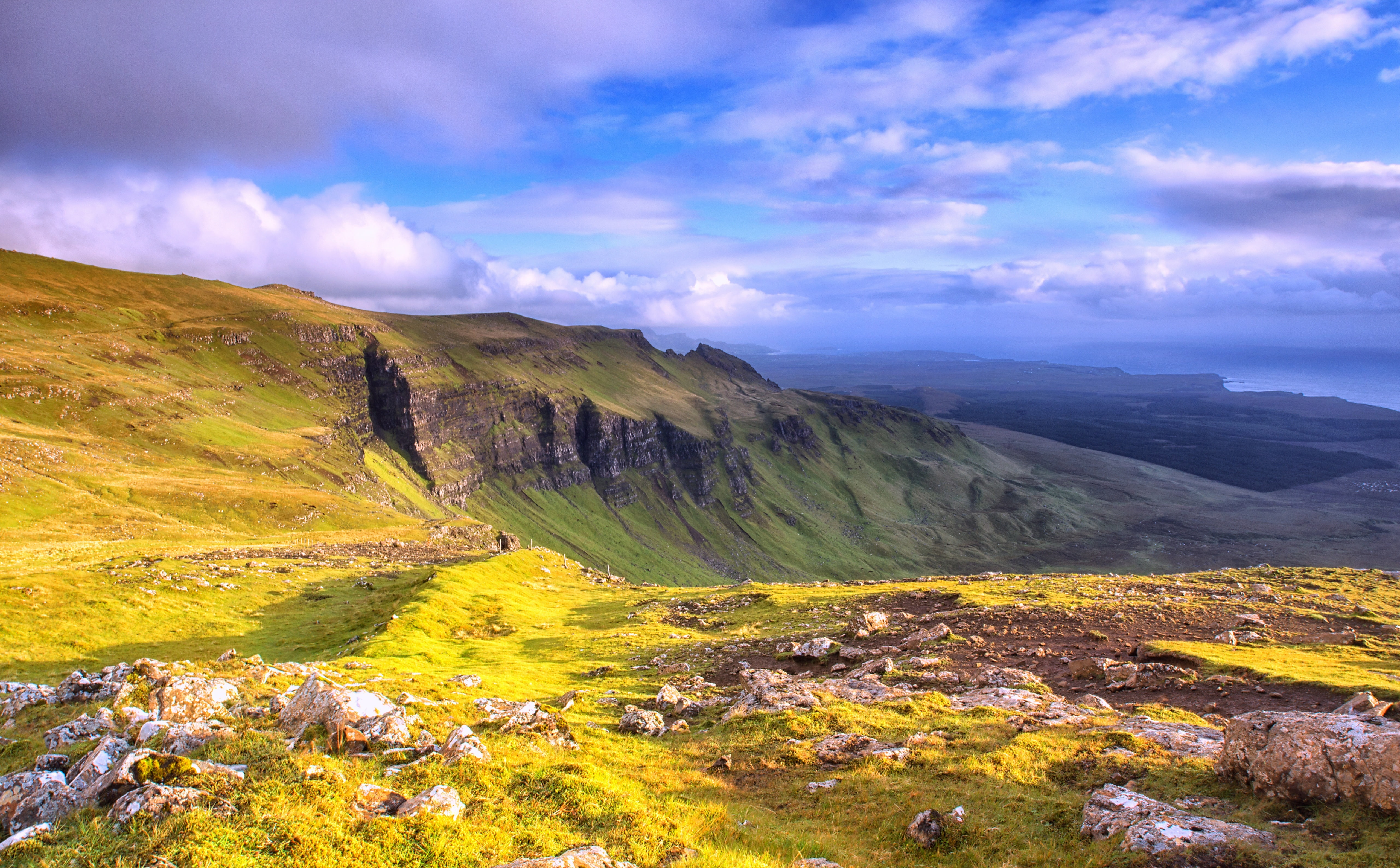 extraordinary, Nature, thestorr, plant, isleofskye, cloud - sky, yellow, view, tranquil scene, tranquility, United Kingdom, remarkable, autumn, Amazing, HD Wallpaper