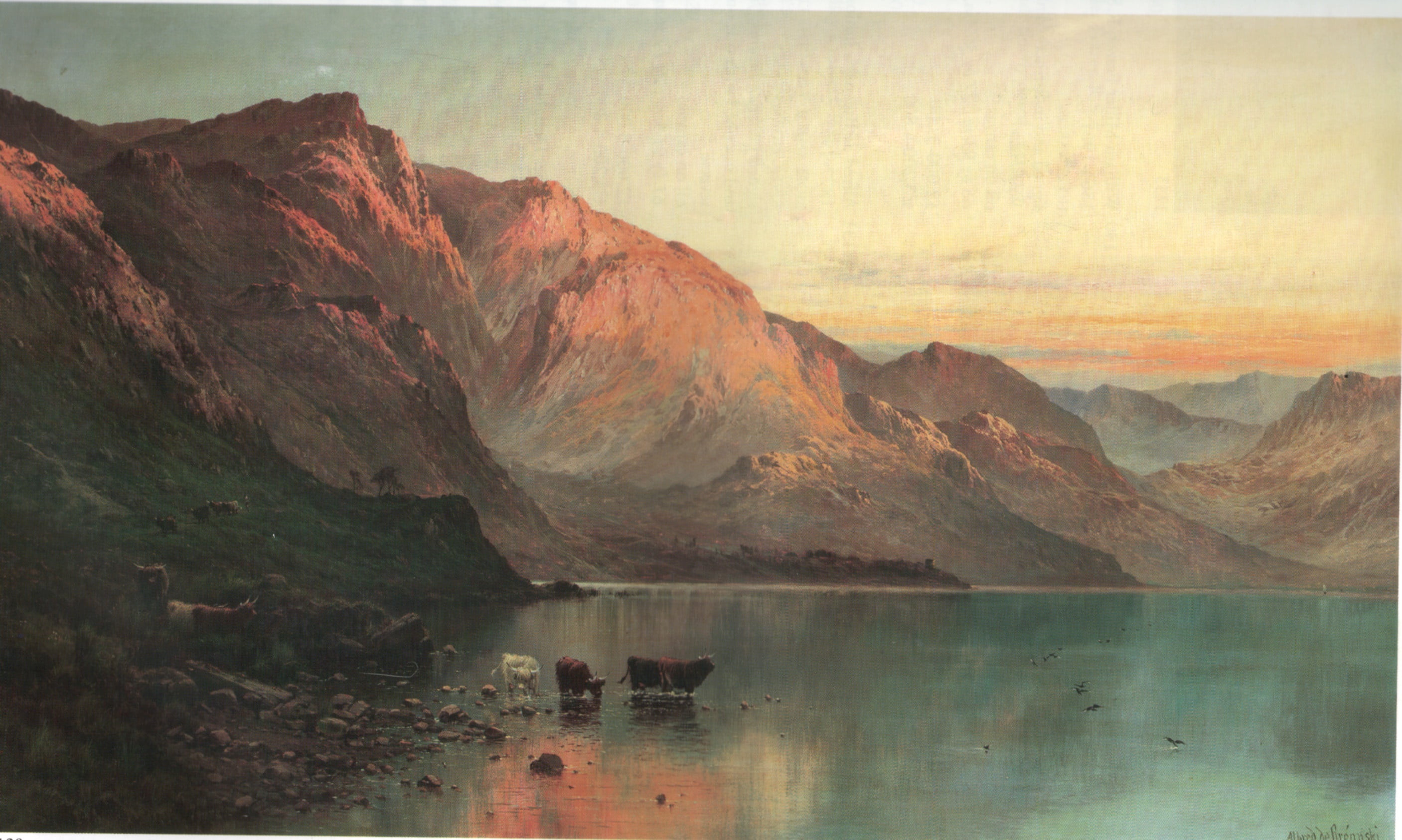 lake, mountains, Buffalo, BREANSKI, LOCH AWE, 2K, HD Wallpaper