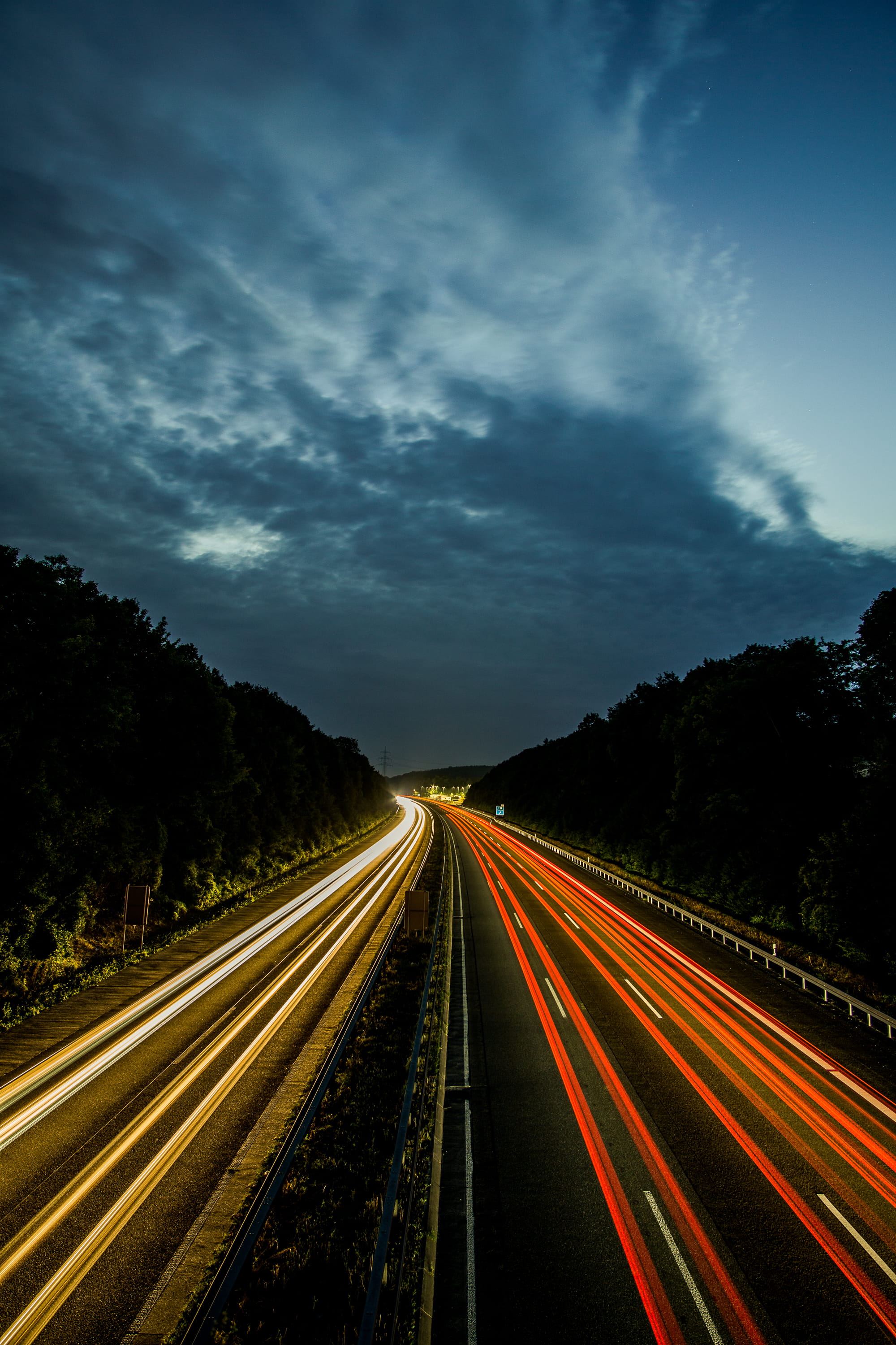 12mm, samyang, travel, dusk, transportation, train, sky, land Vehicle, illuminated, car, twilight, exposure, sunset, mode of Transport, multiple Lane Highway, Phone HD Wallpaper