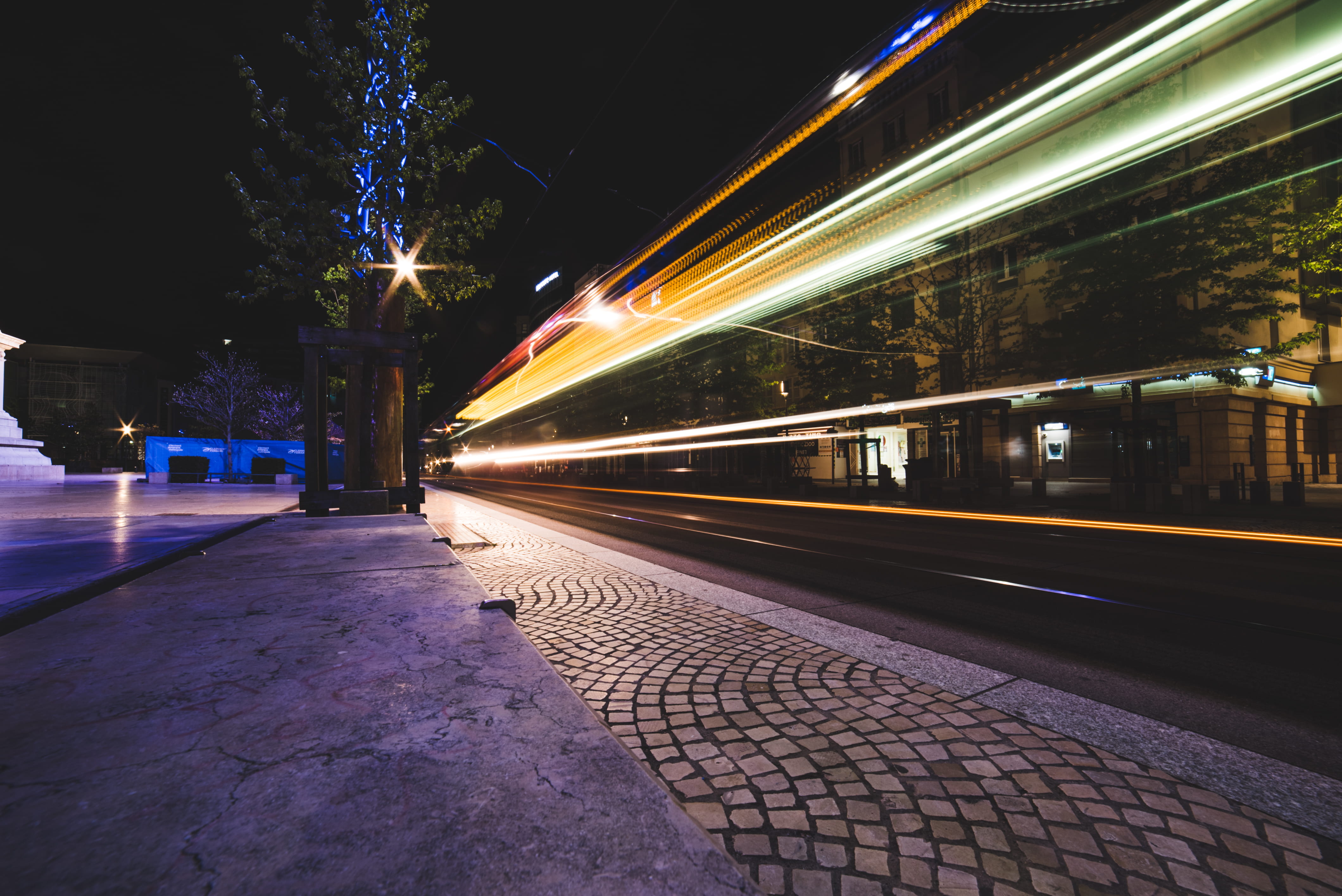 city, city life, blurred motion, motion, france, sony a7s, auvergne, built structure, light - natural phenomenon, lucabae, urban, the way forward, night, HD Wallpaper