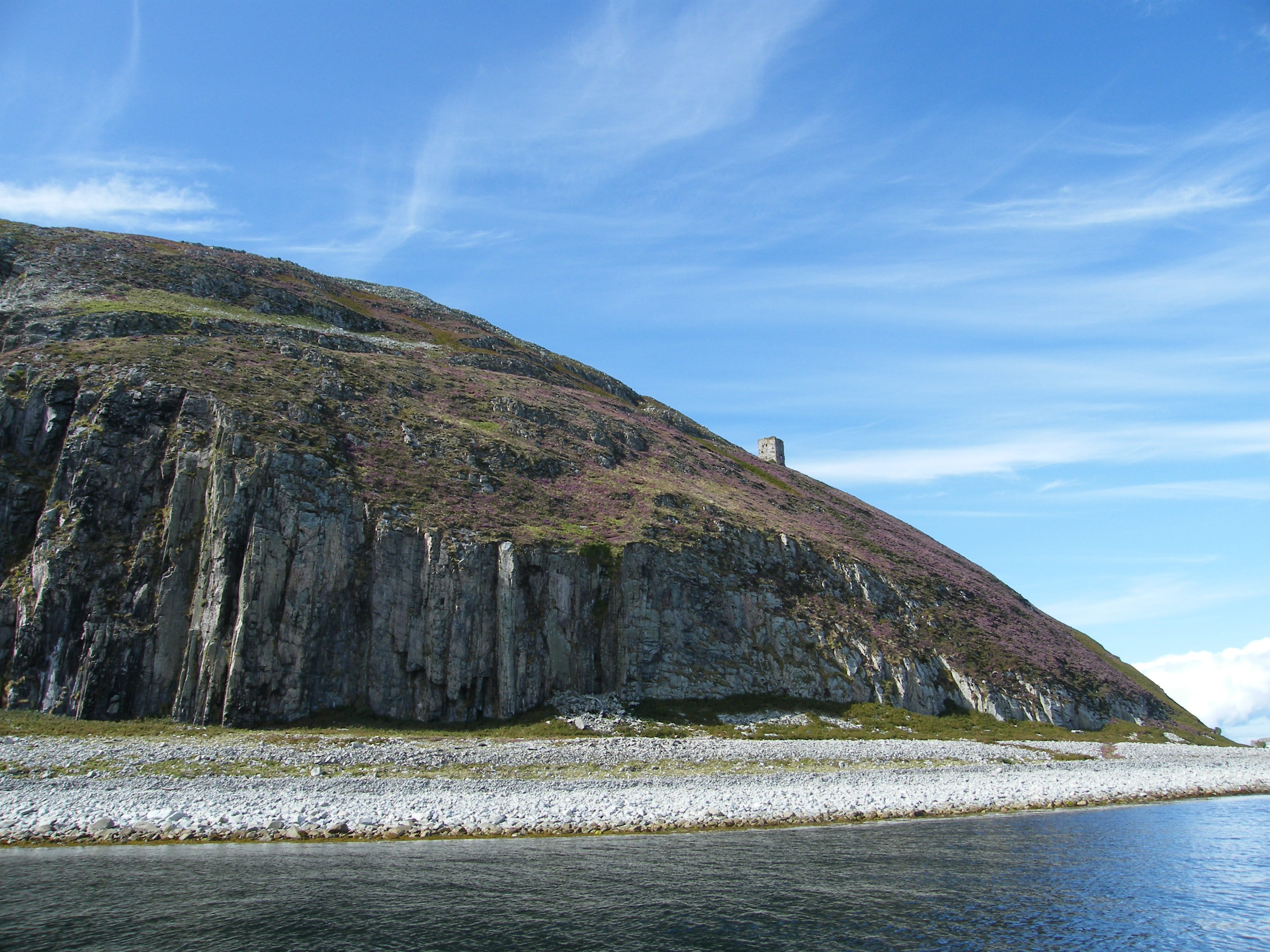 Scotland, island, sky, scenics - nature, mountain, rock - object, waterfront, craig, curling stones granite, 2K, scenics, rock formation, nature, ailsa, HD Wallpaper