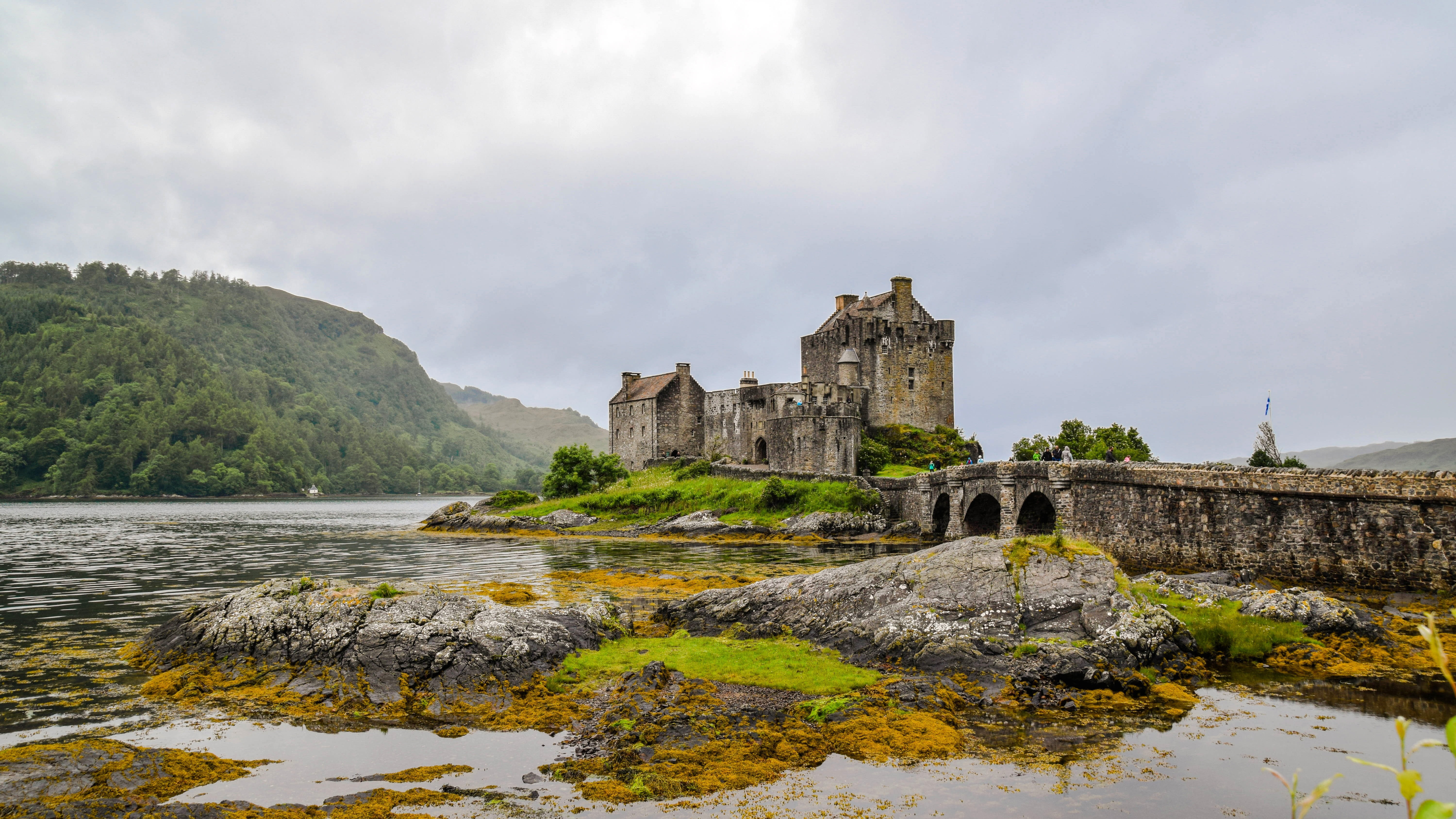 rock, plant, england, eilean donan castle, religion, travel destinations, nature, travel, cloud - sky, built structure, highlands and islands, outdoors, HD Wallpaper