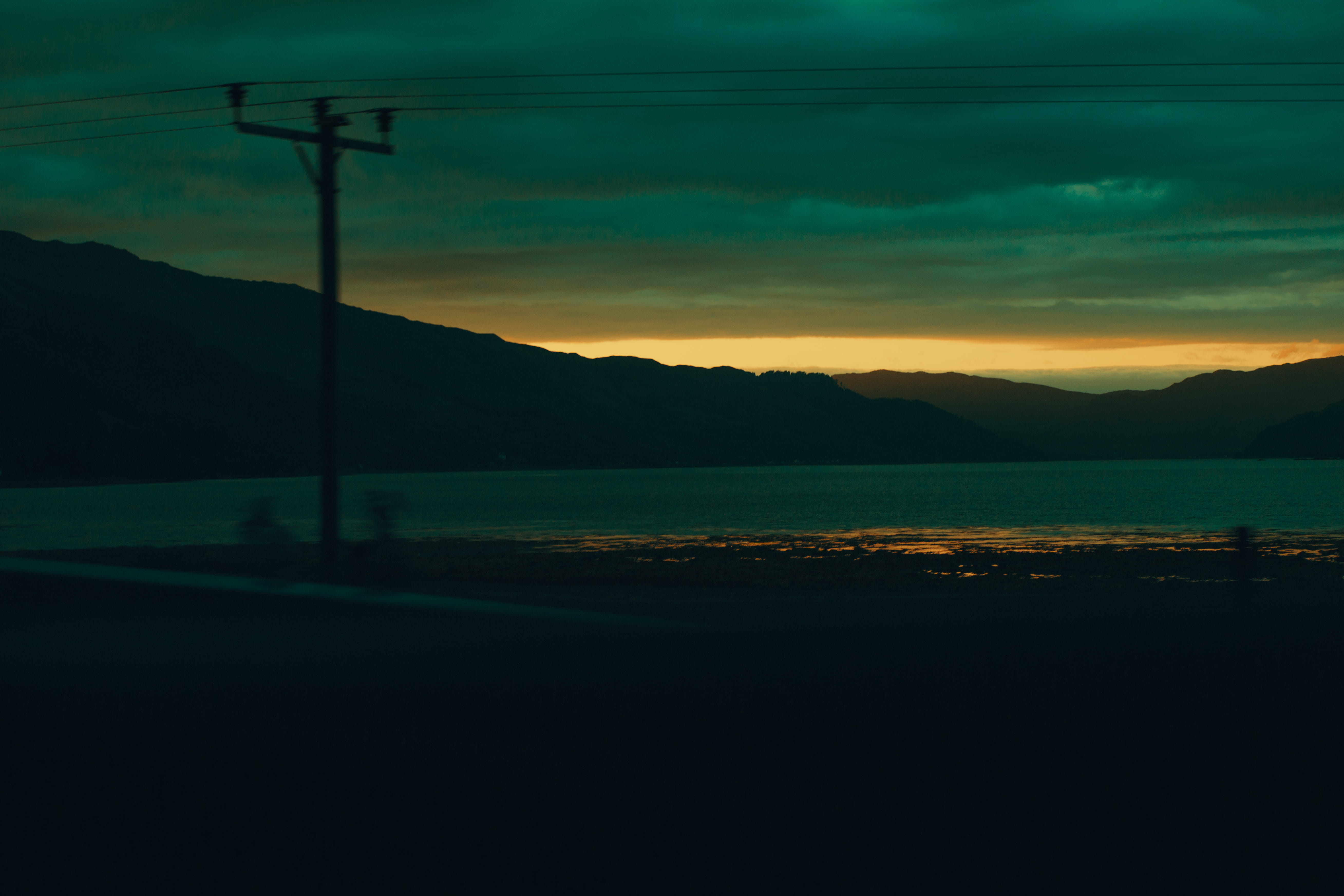 outdoors, highway, tranquility, nature, scenics - nature, fort william, water, sky, landscape, mountain range, power supply, non-urban scene, lake, united kingdom, HD Wallpaper