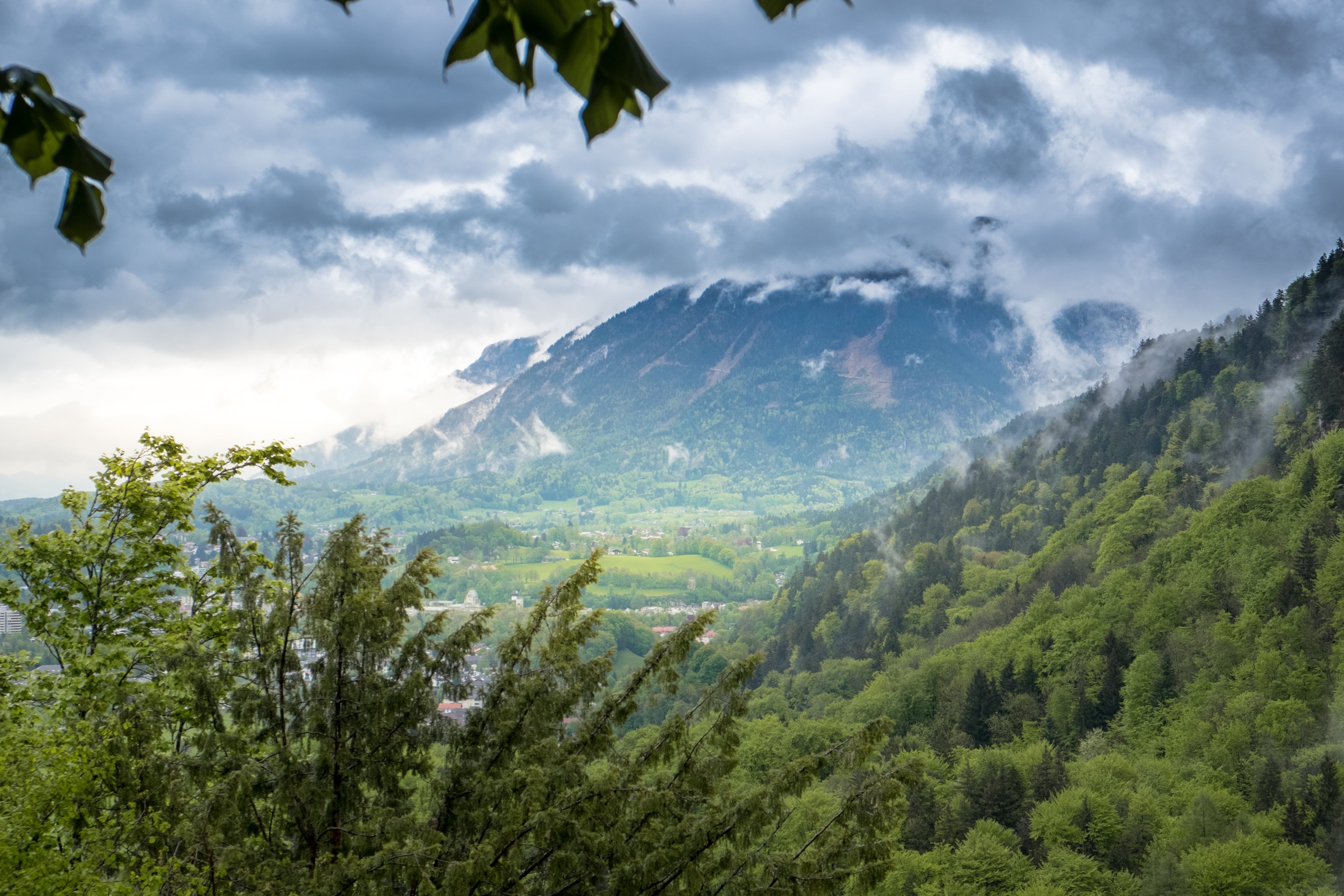 Bad  Reichenhall, landscape, bavarian, 4K, mountain, scenics, Clouds, Rain, Fuji, forest, photography, time, sky, X-T1, tree, Landscape  photography, outdoors, HD Wallpaper