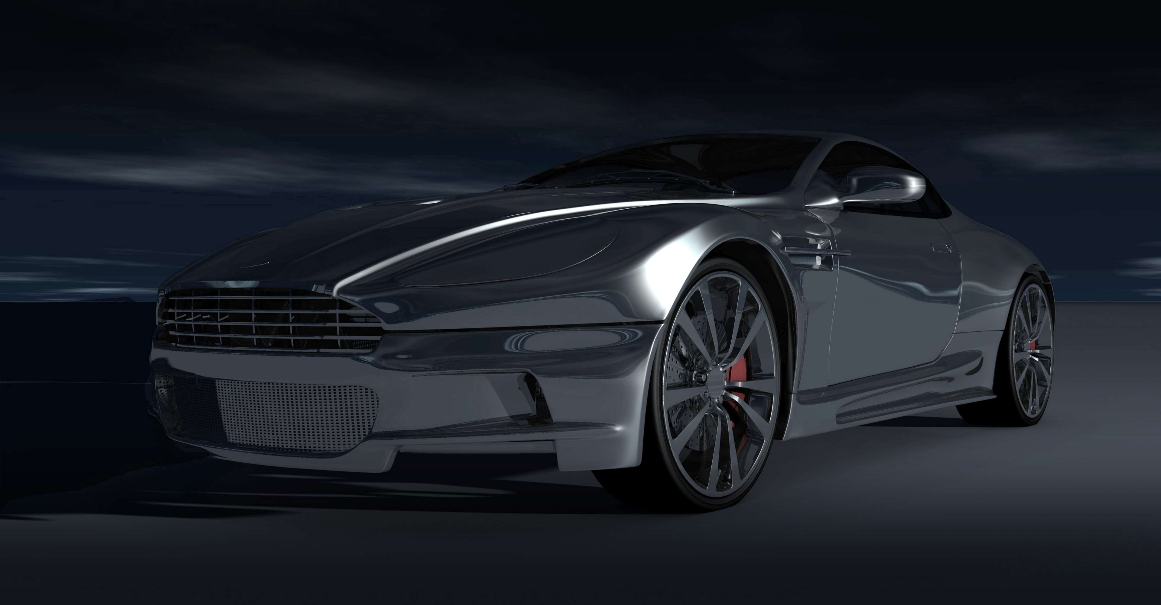 transportation, land vehicle, martin, british cars, black background, mode of transportation, sports car, aston, 3d visualization, motor vehicle, silver colored, HD Wallpaper