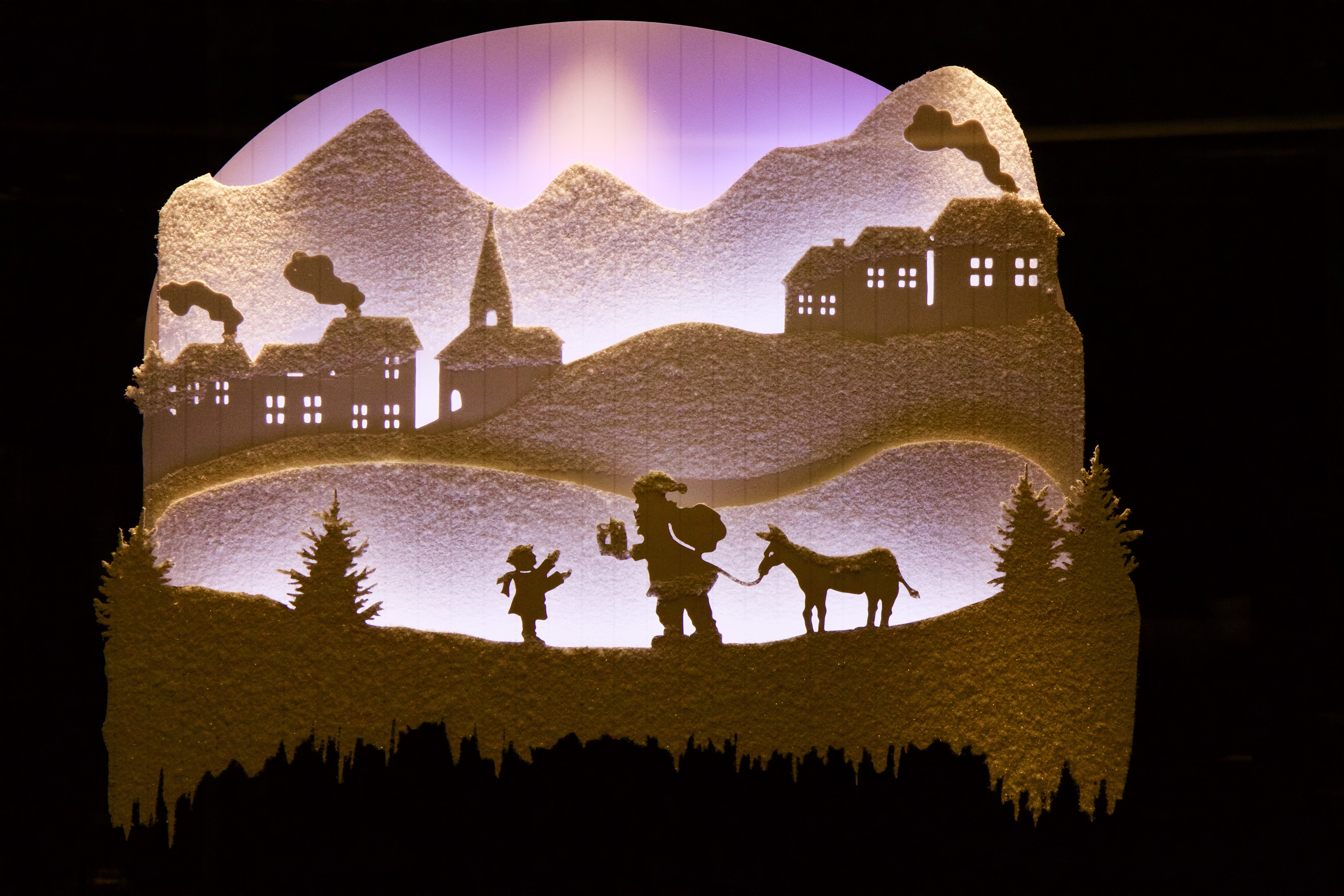 building, building exterior, one animal, advent, contours, outdoors, silhouette, camel, illuminated, windowing, communication, city, night, domestic animals, HD Wallpaper
