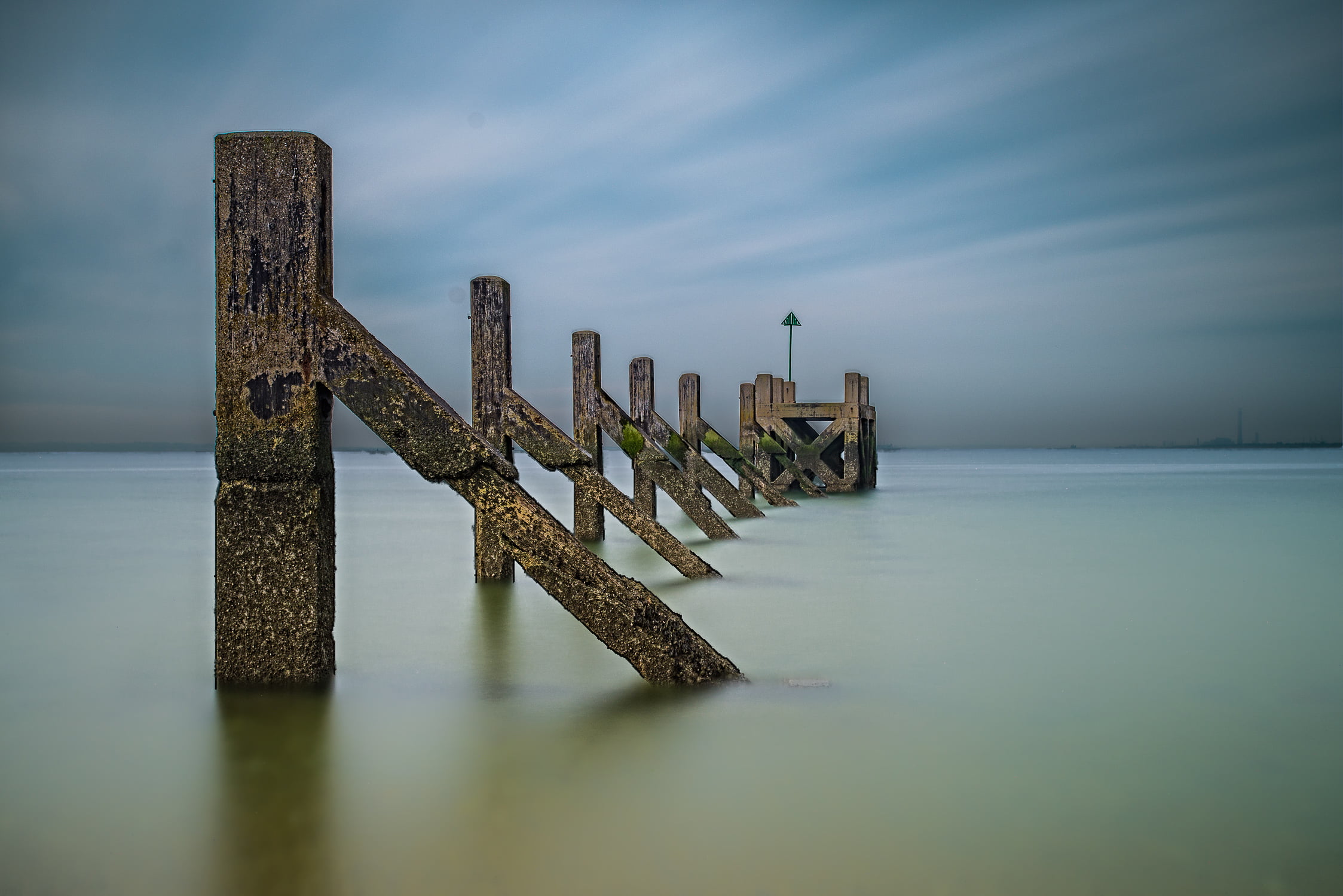 wood - Material, 1080P, daytime, nature, brown, body of water, seascape, Shoeburyness, sea, Haida, body, beach, Long Exposure, docks, water, wooden, HD Wallpaper