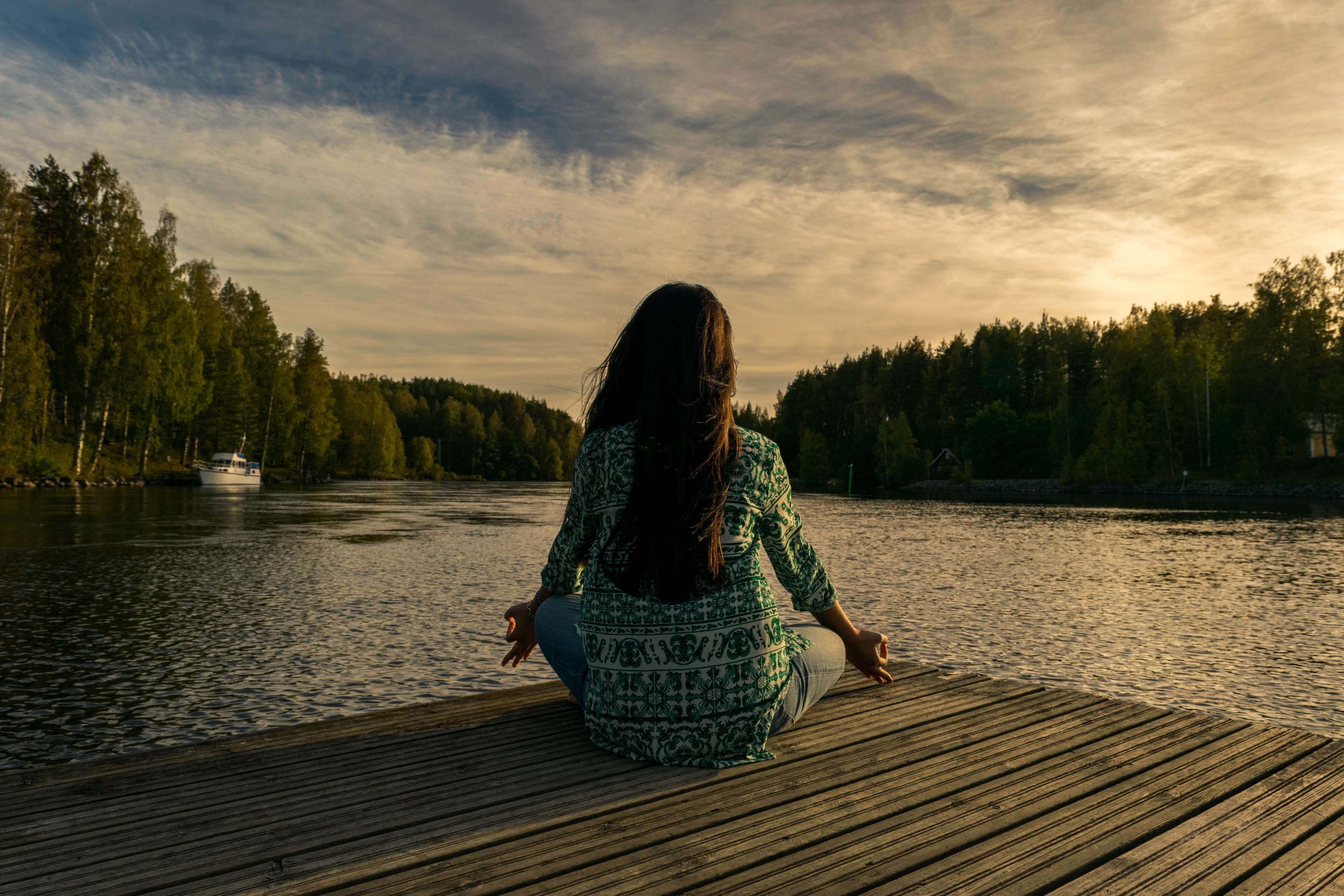 sky, tree, fit, real people, people, exercise, meditation, tranquility, relax, lifestyles, leisure, peaceful, peace, women, tranquil scene, pose, active, HD Wallpaper