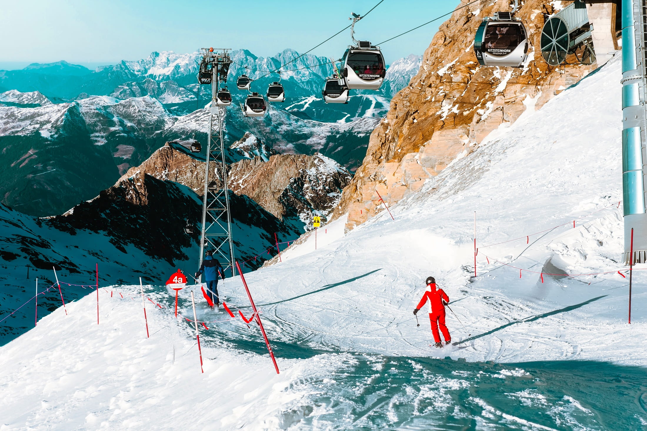 tramway, real people, Austria, Kitzsteinhorn, lift, day, adults only, ski Slope, Landscape, lifestyles, adventure, ski, men, chairlift, extreme Sports, HD Wallpaper