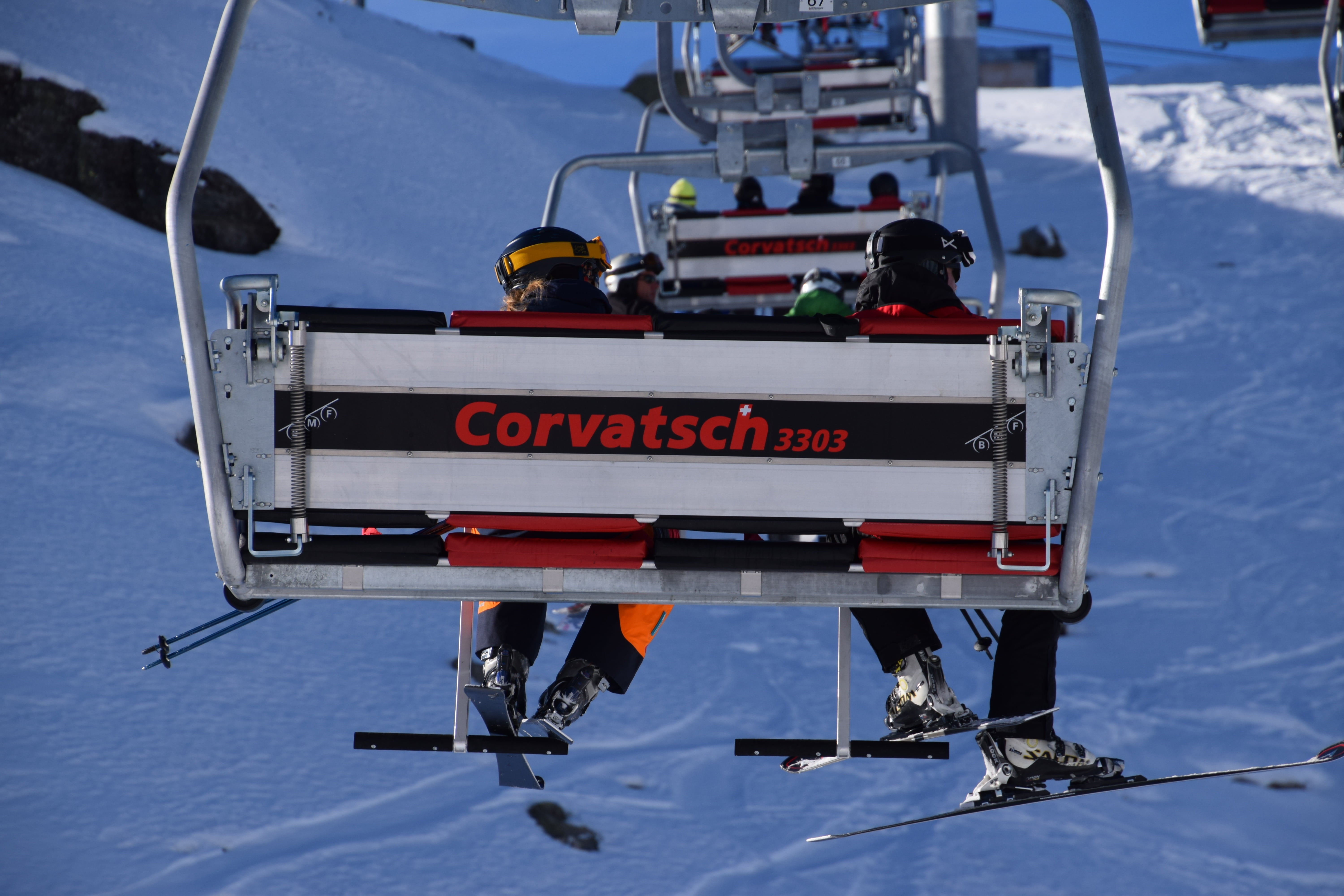 winter, ski run, text, sign, snowcapped mountain, skiers, 5K, nature, downhill, outdoors, mode of transportation, sport, chairlift, day, people, ski, lift, HD Wallpaper