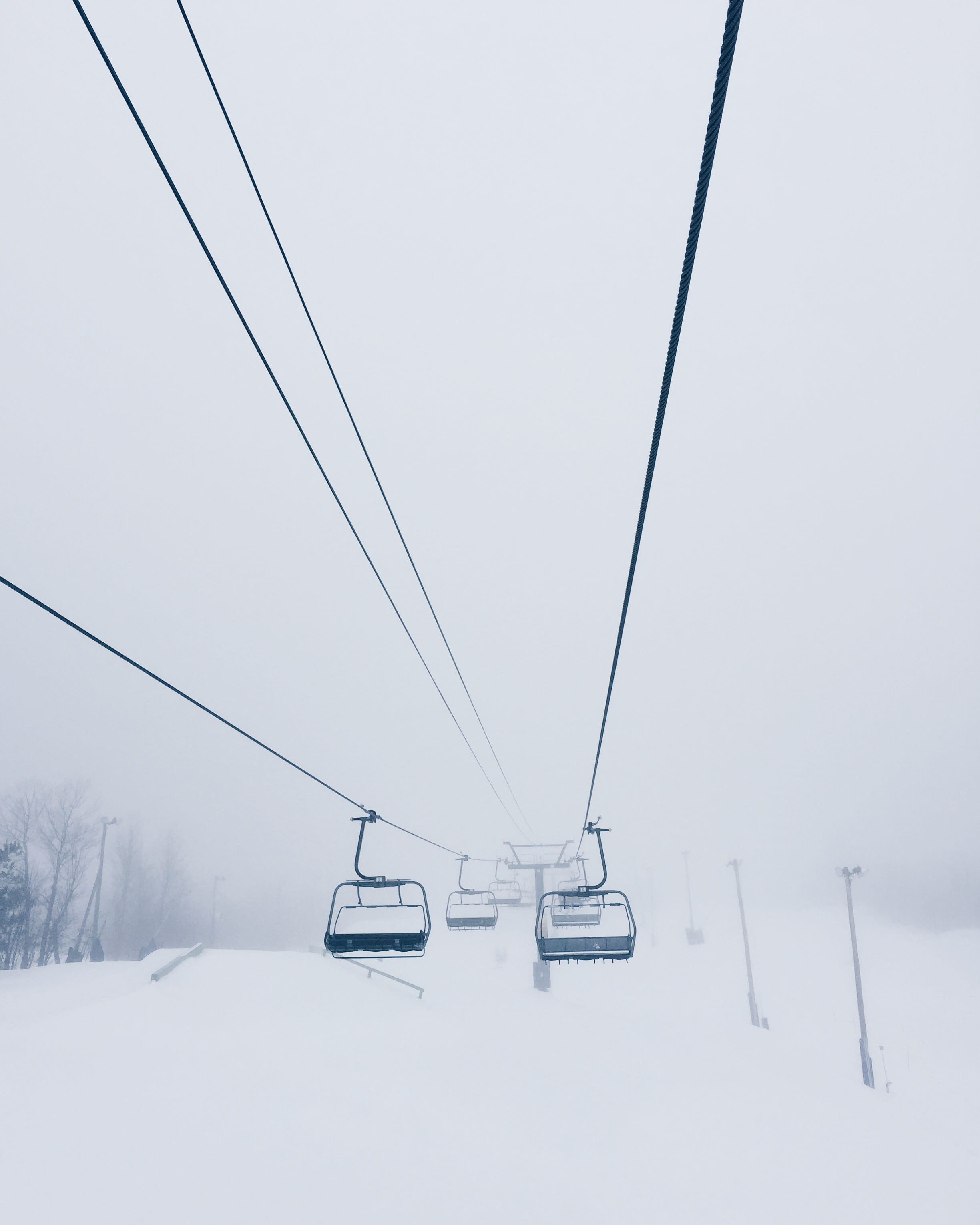 chairlift, black, no people, structure, steel, skiing, nature, connection, transportation, travel, cart, snowcapped mountain, tower, ski lift, white color, Phone HD Wallpaper