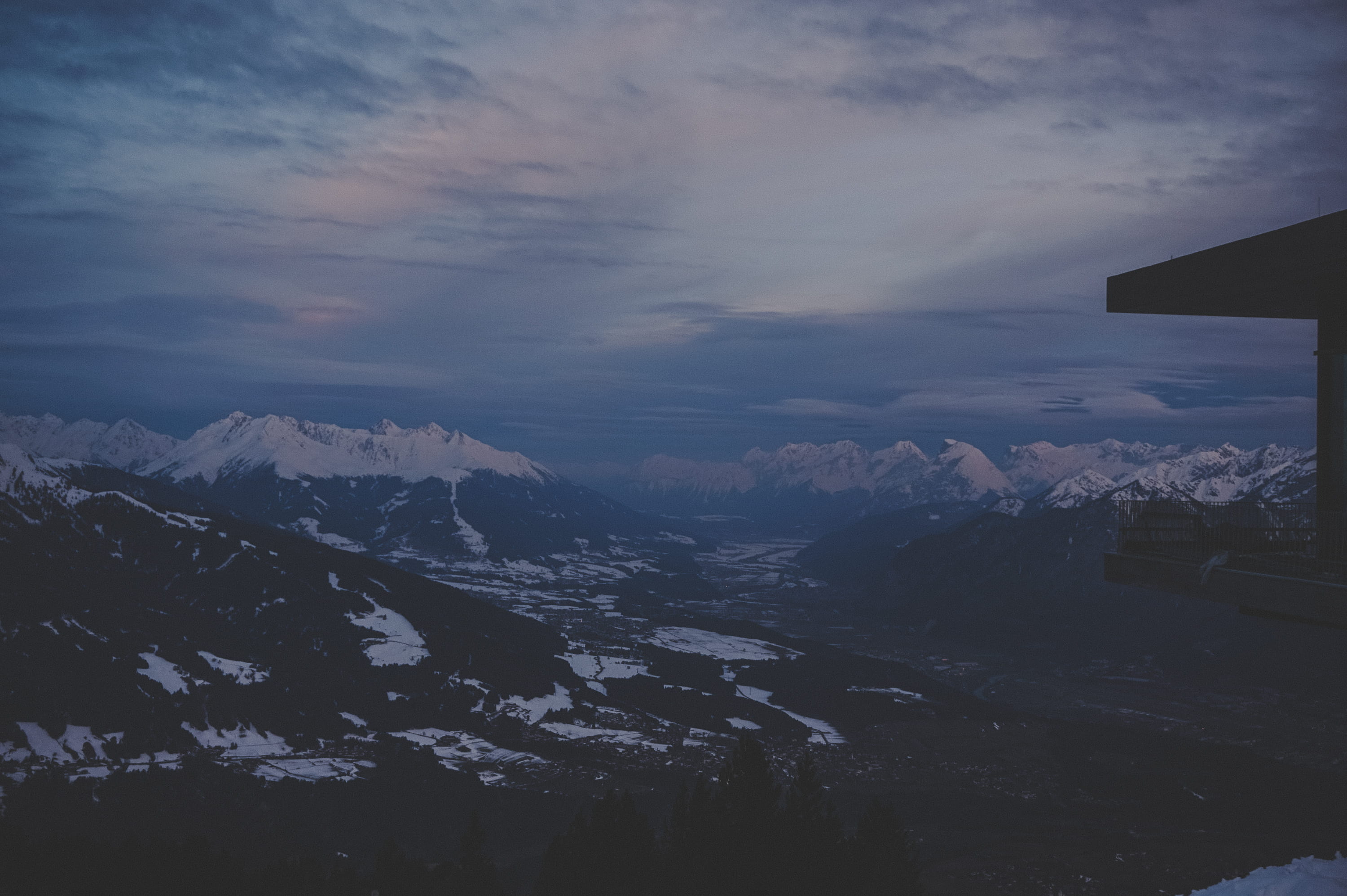 cloud - sky, landscape, no people, sunrise, moody sky, mountain range, evening, nature, tranquility, mountain peak, night, austrian alp, moutain, cold temperature, HD Wallpaper
