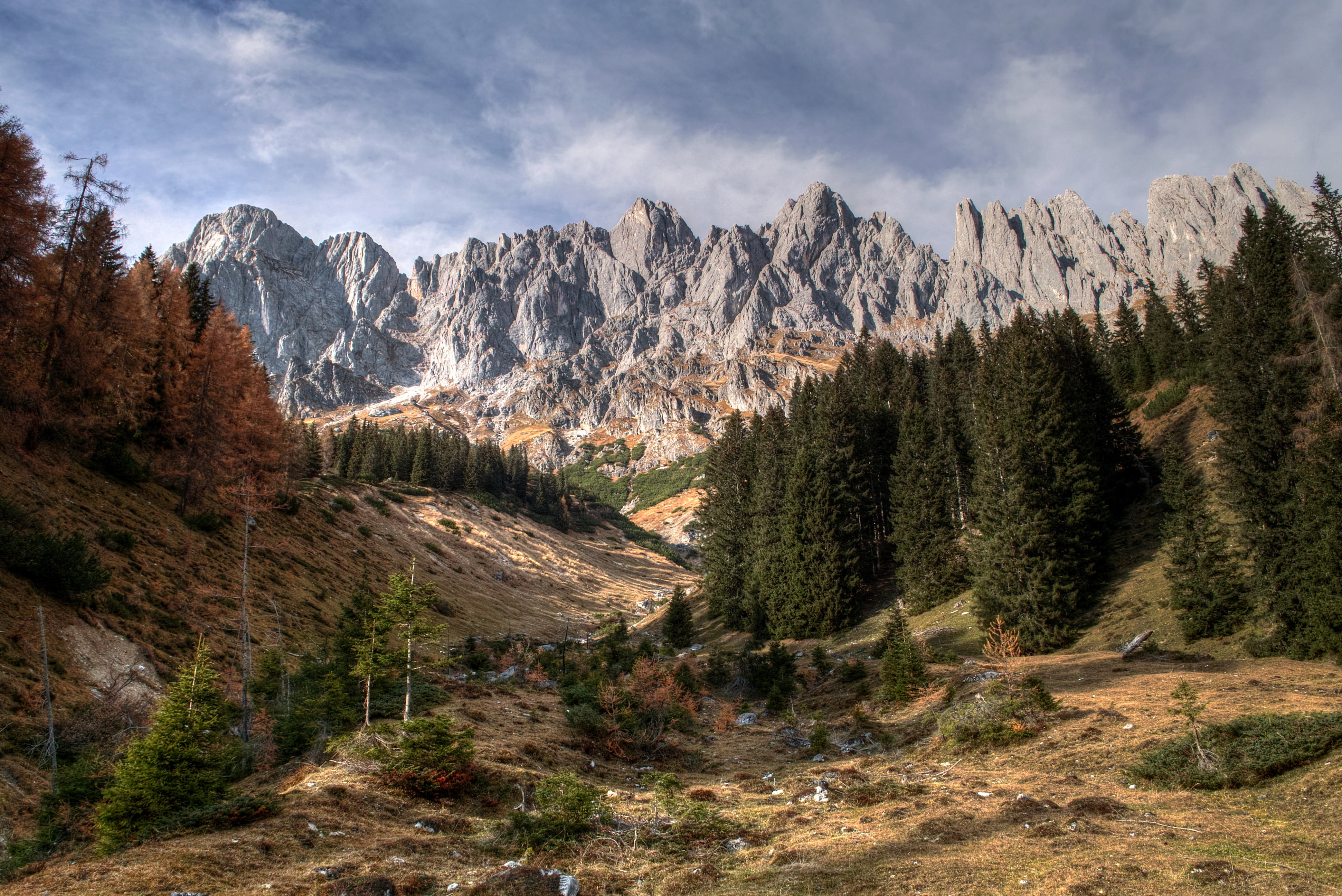 nature, 4K, landscape, Austrian, forest, Alps, mountains, rock, HD Wallpaper