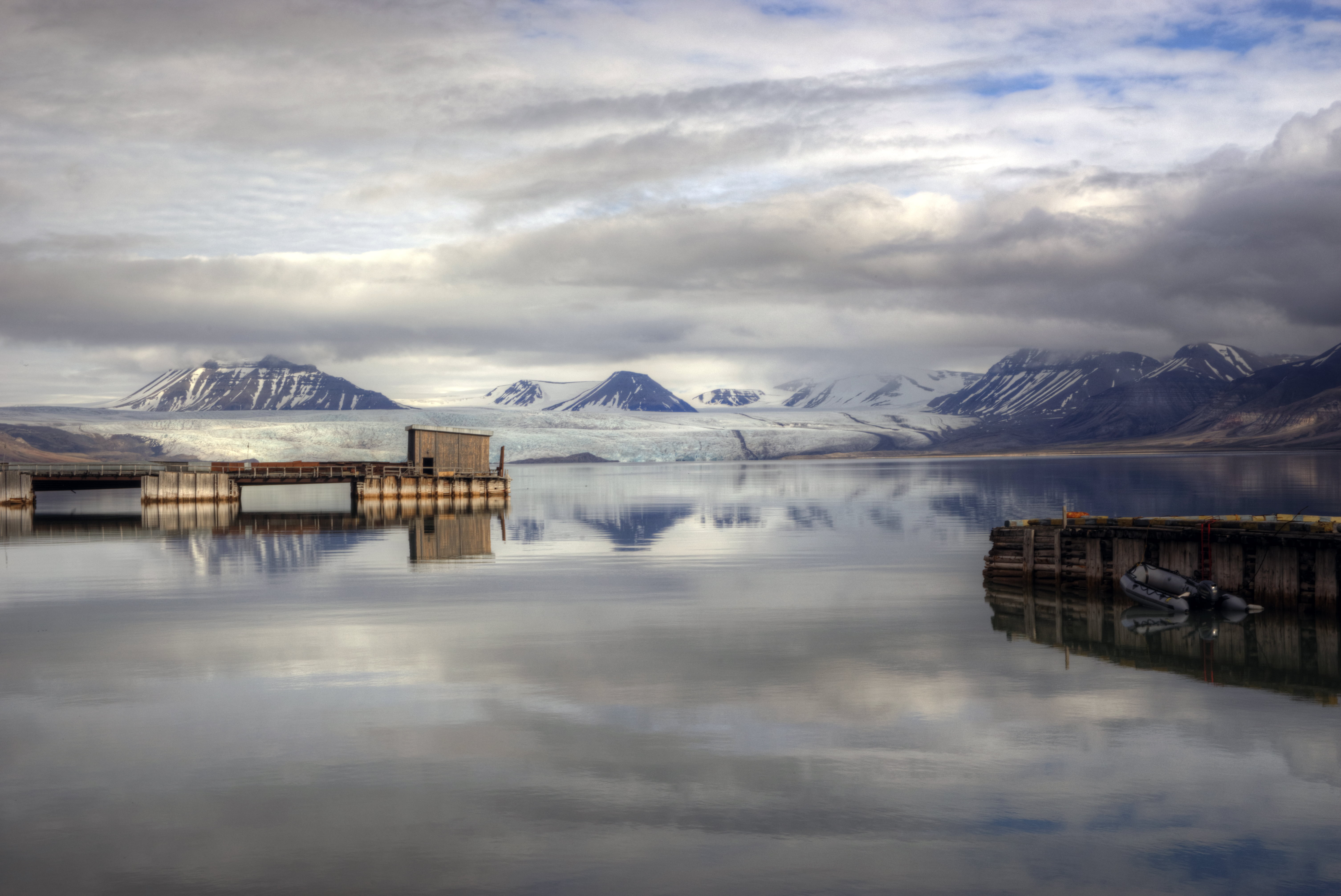 winter, archipelago, mountain, water, spitsbergen, outdoors, polar, arctic, body of water, scenics, Islands, glacier, 5K, reflections, snow, landscape, HD Wallpaper