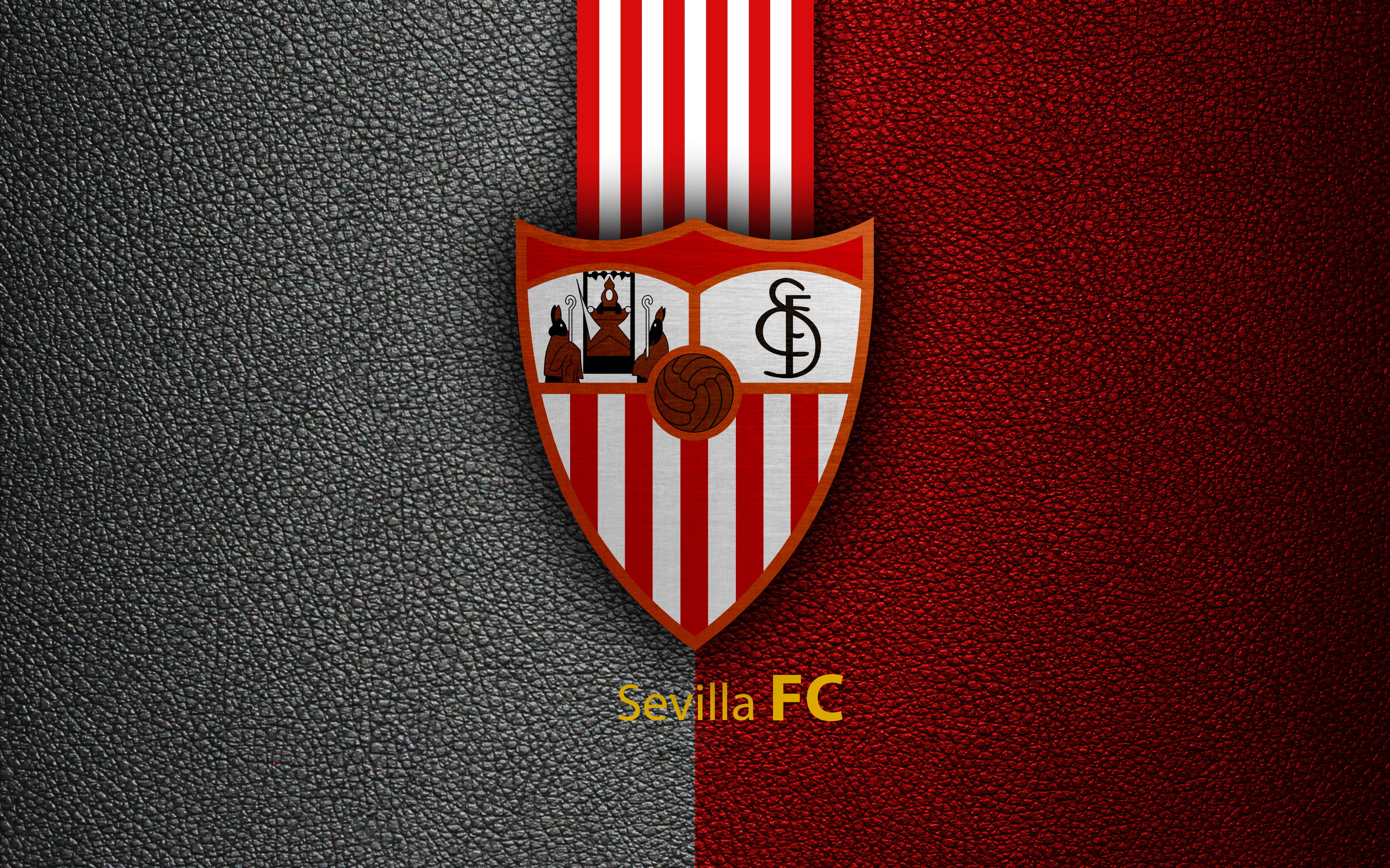 Emblem, Soccer, Logo, 4K, Sevilla FC, HD Wallpaper