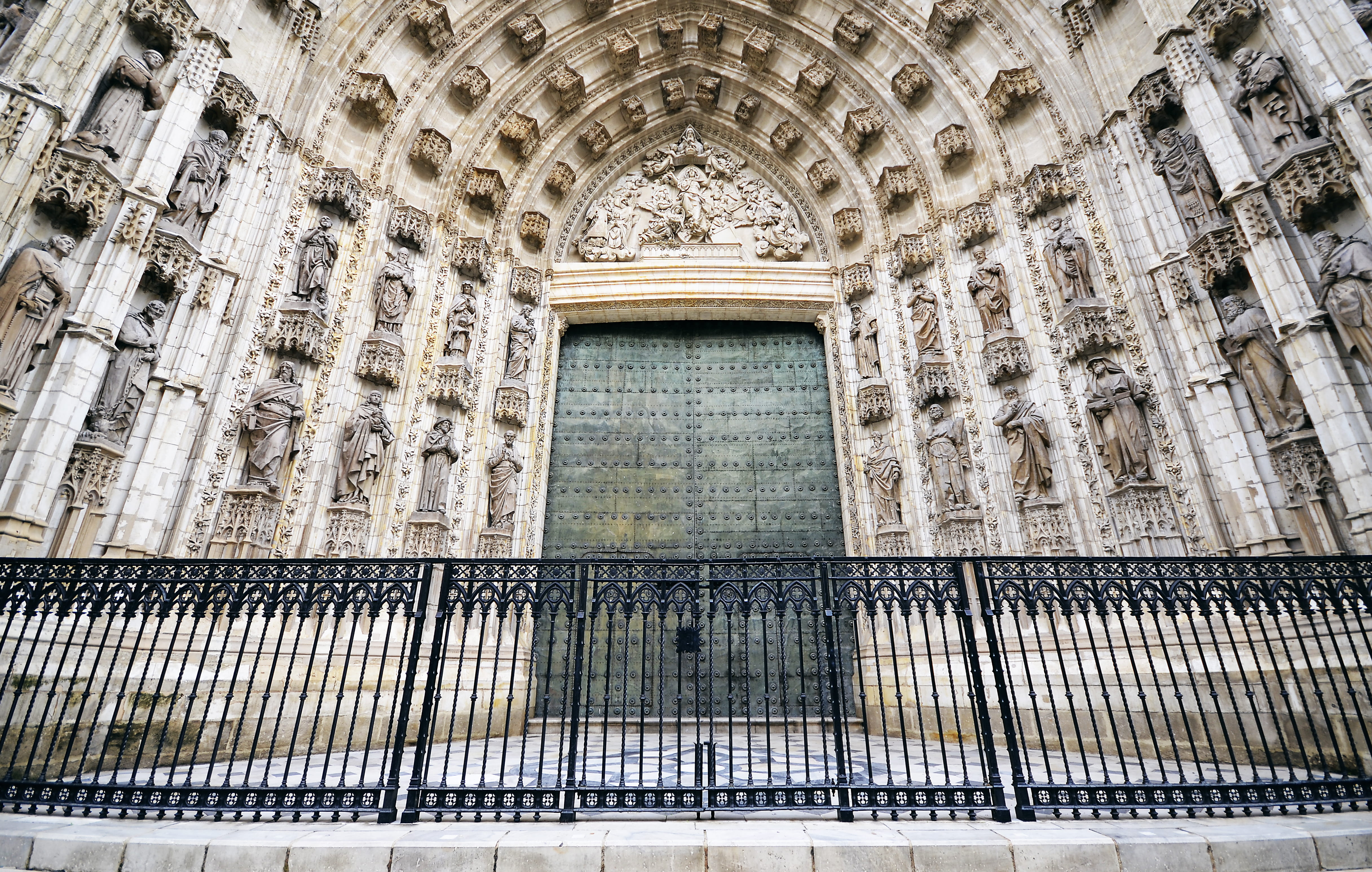 brown, outdoors, belief, low angle view, building, day, concrete, ceiling, door, arch, the past, spirituality, railings, gate, travel destinations, place of worship, HD Wallpaper