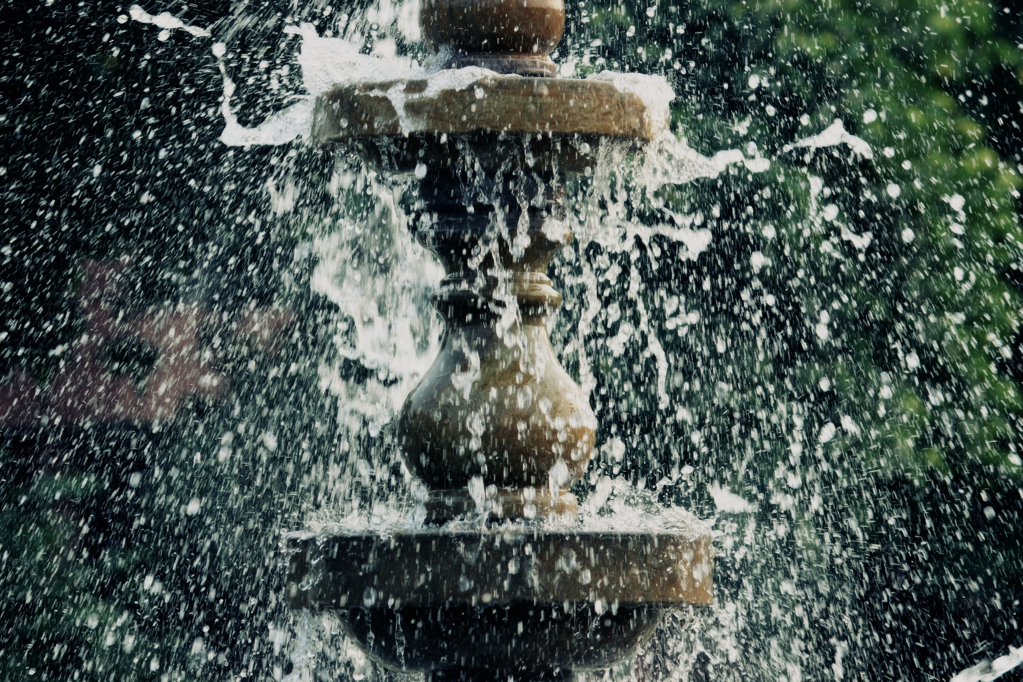 spraying, snowing, blurred motion, fun, one person, wet, fountain, outdoors, day, males, splashing, water, 2K, focus on foreground, drop, architecture, HD Wallpaper