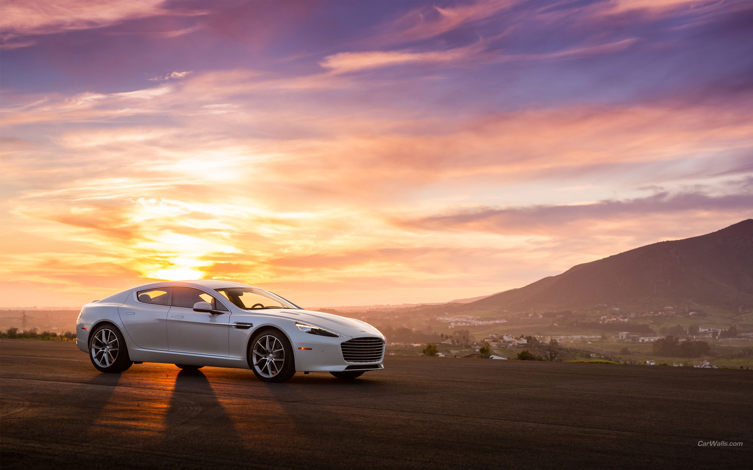 martin, cars, rapide, white, 2K, hd, sunset, s, aston, sedan, HD Wallpaper