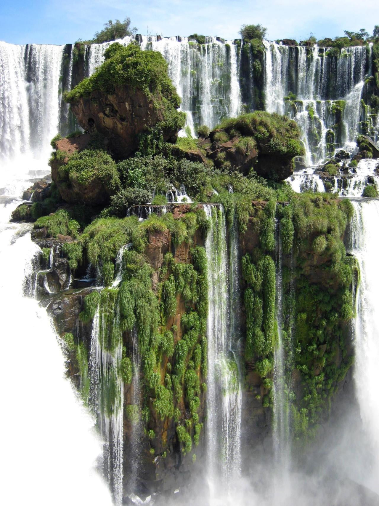 Iguazu Falls, trees, Argentina, waterfall, rock, portrait display, nature, landscape, 720P, Phone HD Wallpaper