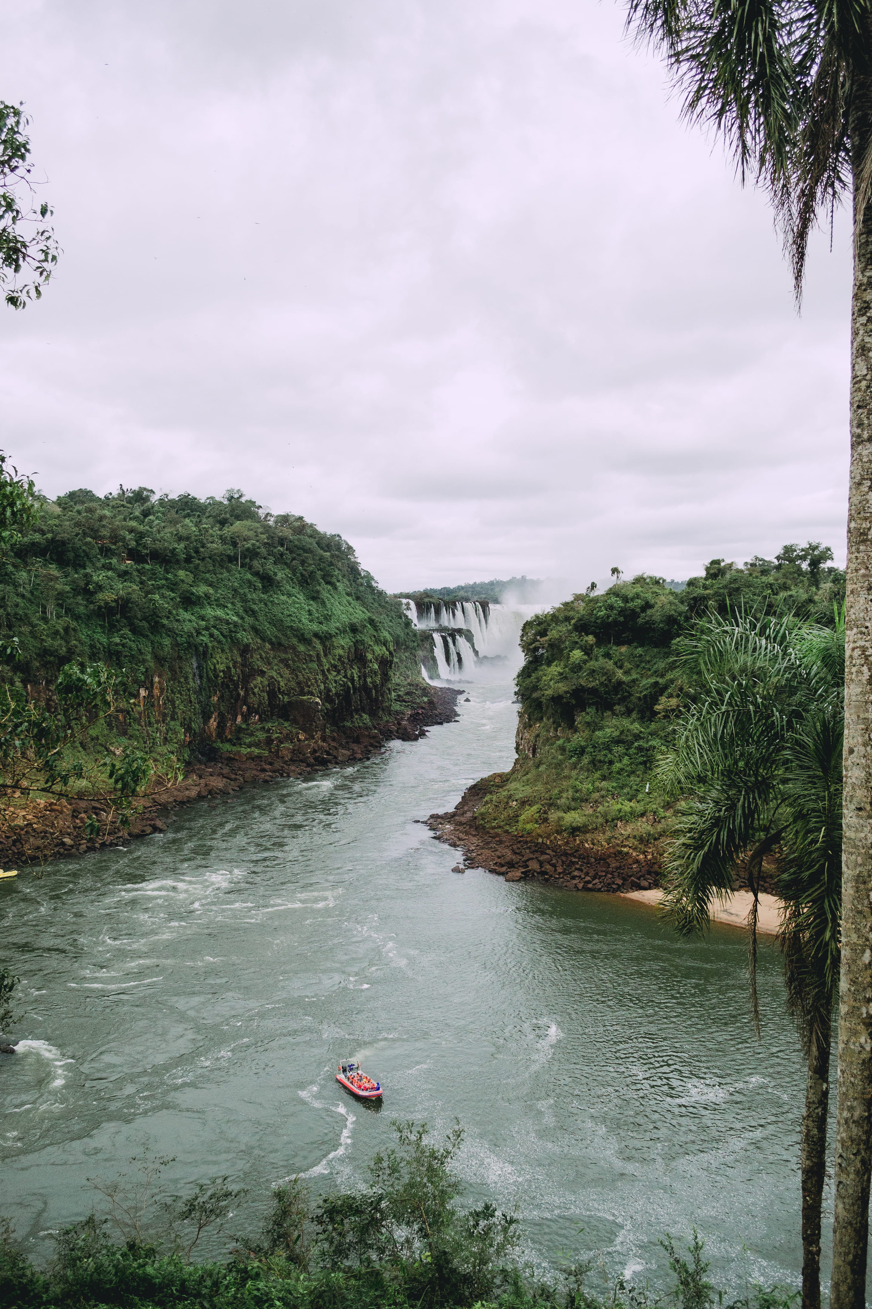 iguazu falls, no people, day, growth, sea, cloud - sky, plant, nautical vessel, scenics - nature, misiones, sky, green, flowing water, water, Phone HD Wallpaper