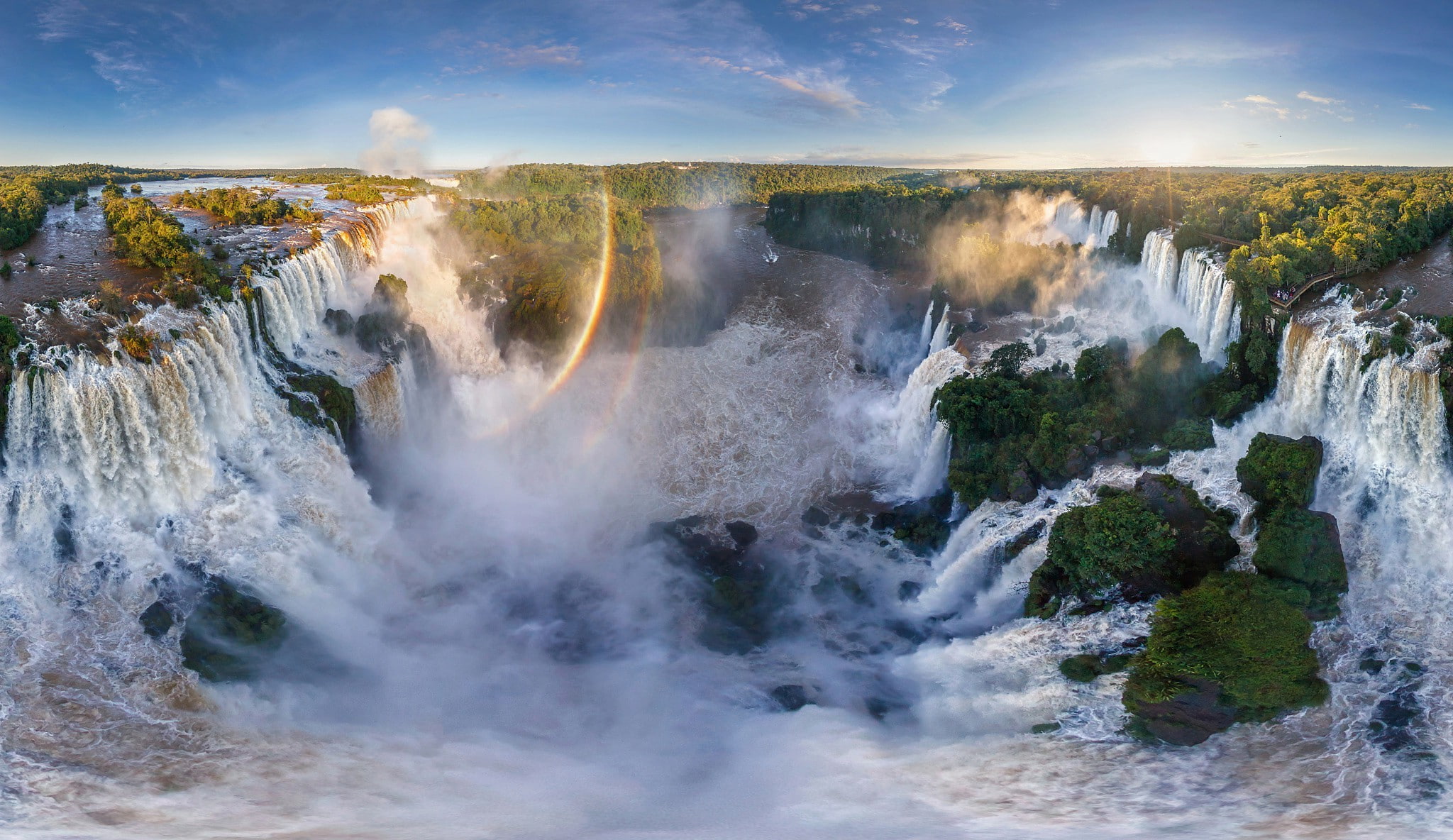 waterfall, land, power in nature, stream - flowing water, Iguazu Falls, rock, nature, solid, beauty in nature, scenics - nature, tourism, speed, outdoors, HD Wallpaper