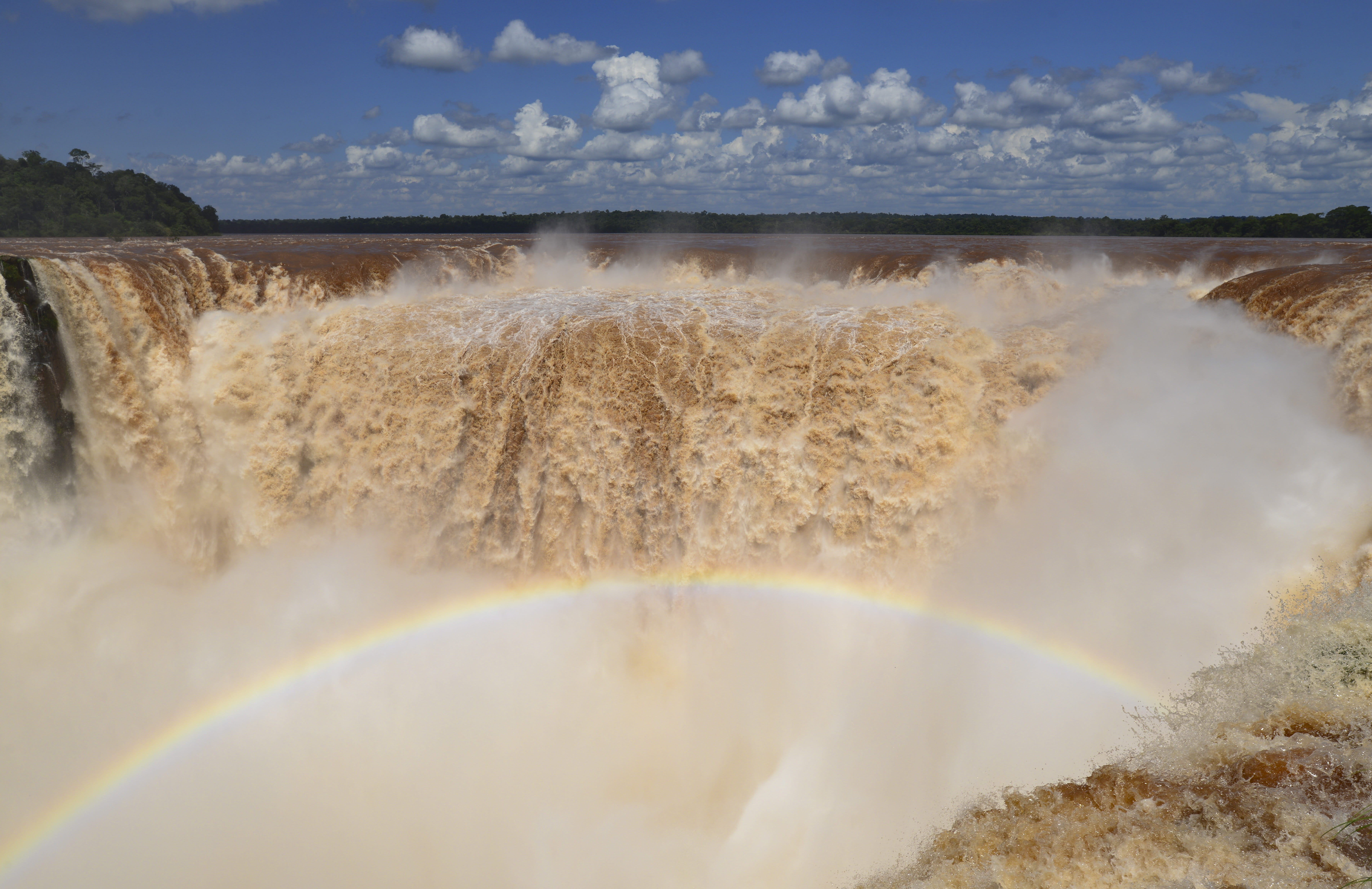 outdoors, nature, iguazu, cloud - sky, argentina, day, flowing water, hot spring, power, heat - temperature, iguazufalls, iguazuriver, gargantadeldiablo, HD Wallpaper