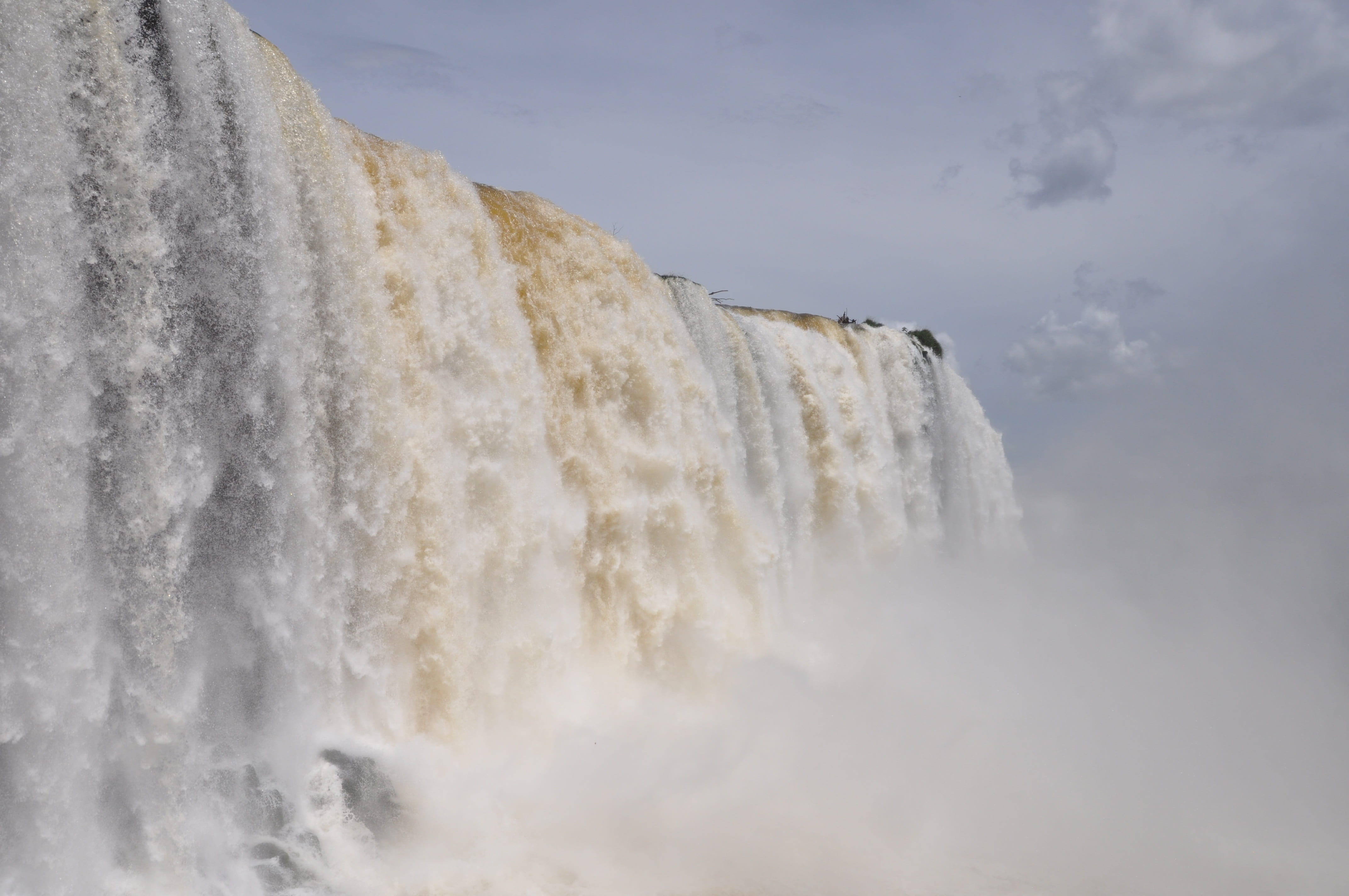 water, river, white color, motion, nature, scenics - nature, brazil, flowing, outdoors, force, sea, cataratas, waterfall, flowing water, aquatic sport, HD Wallpaper