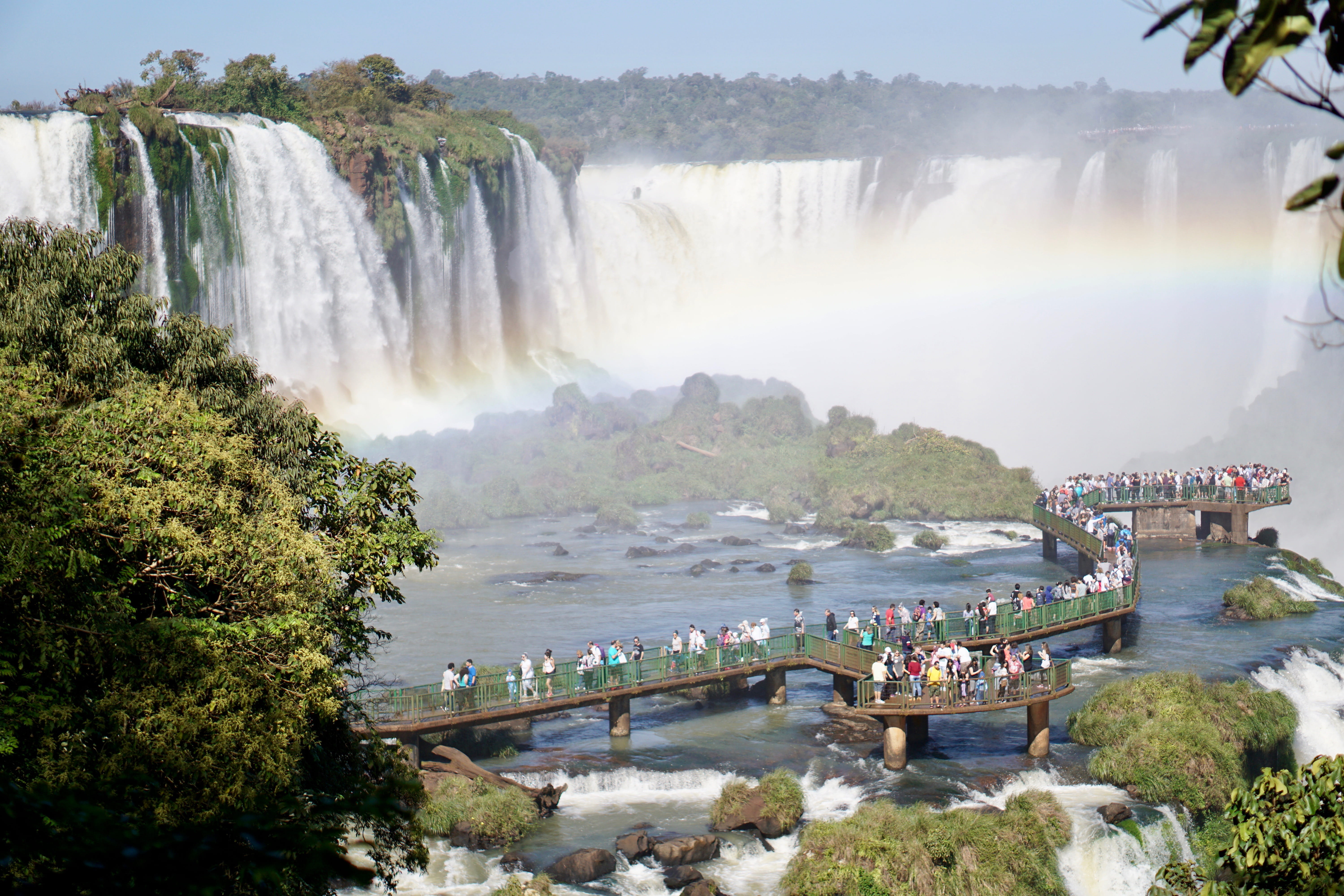 standing, brazil, blurred motion, travel destinations, crowd, architecture, water, walkway over water, tourist, dock, scenics - nature, walkway, outdoors, HD Wallpaper