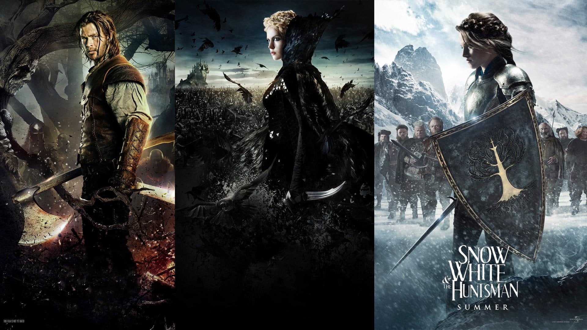 1080P, huntsman, 2012, movies, snow, white, HD Wallpaper