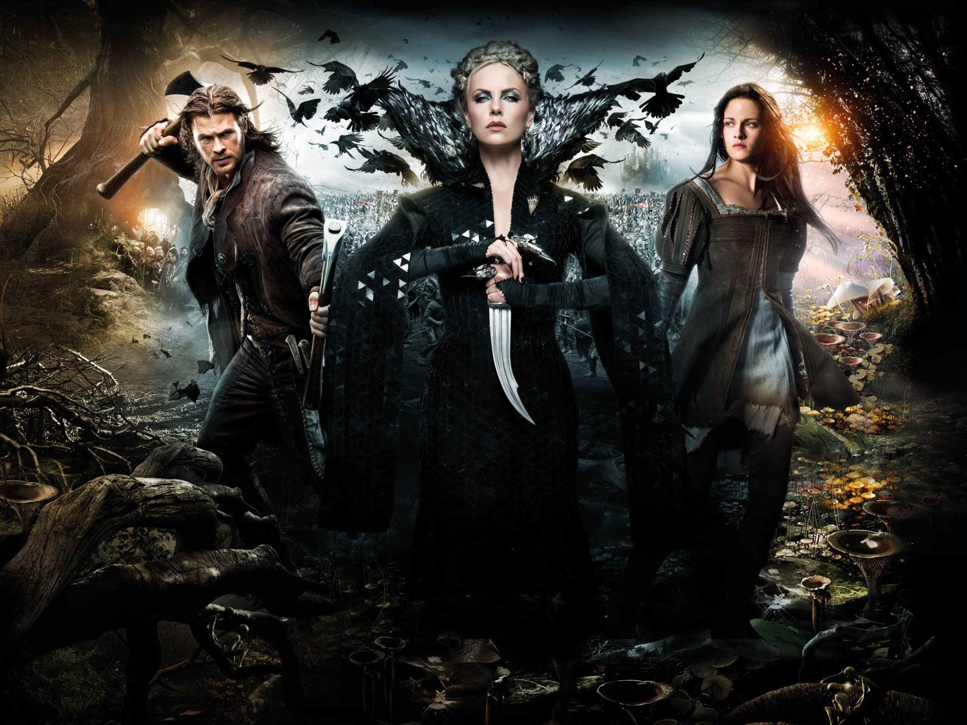 Snow White And The Huntsman, Chris Hemsworth, 1080P, Charlize Theron, Kristen Stewart, Movie, HD Wallpaper