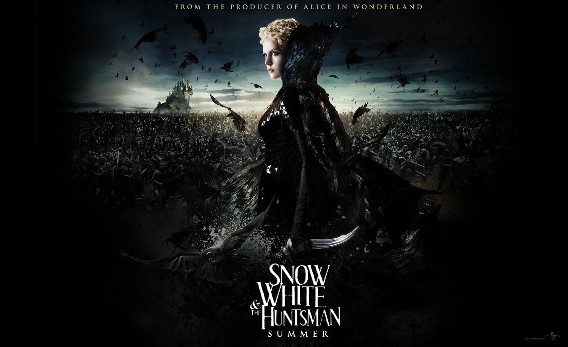 evil queen, Adventure, snow, digital composite, costume, Snow White and the Huntsman, charlize theron, Dark, representation, text, night, built structure, HD Wallpaper