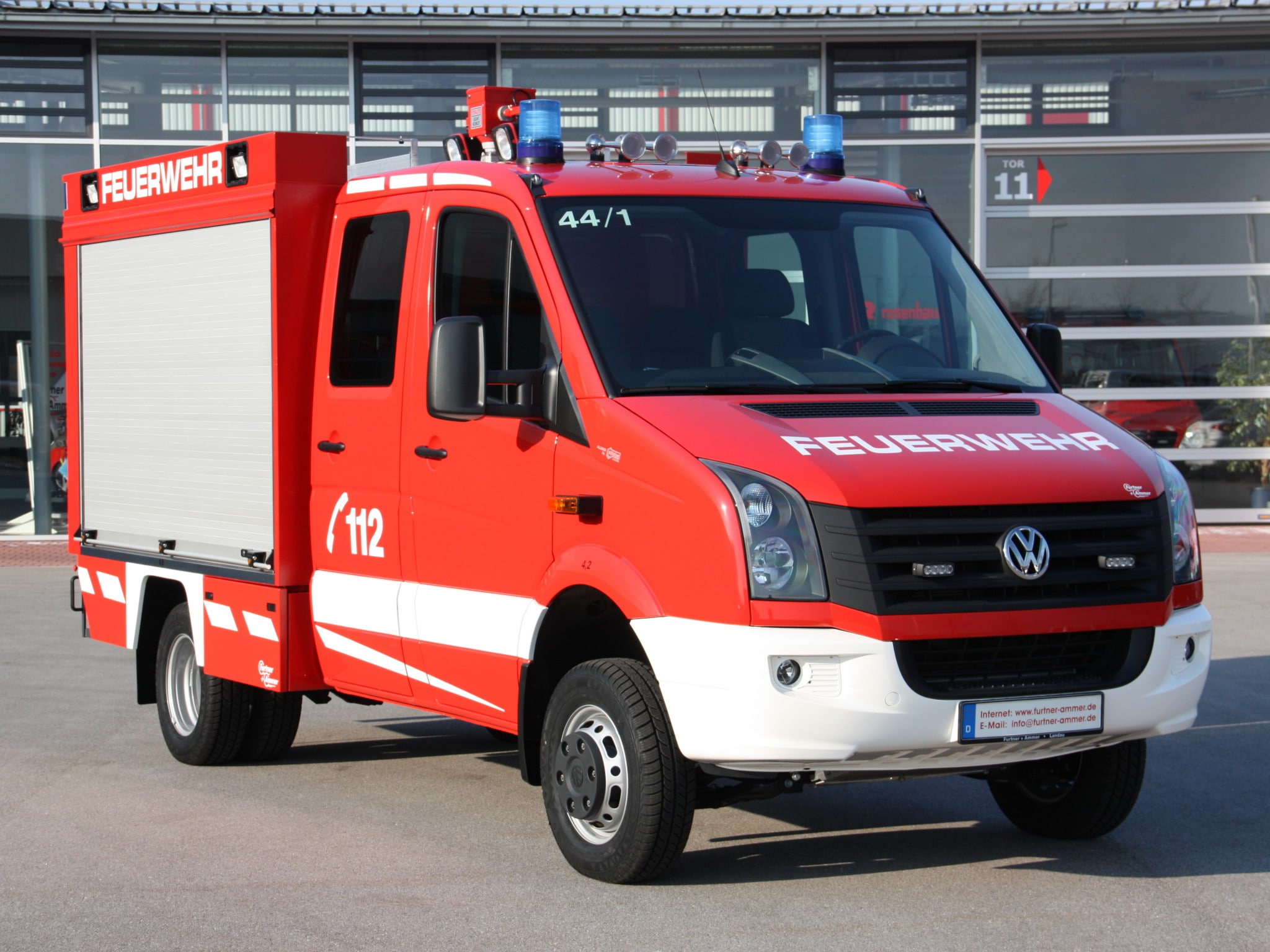 cab, 2011, feuerwehr, crafter, 1080P, double, firetruck, volkswagen, 4motion, pickup, HD Wallpaper