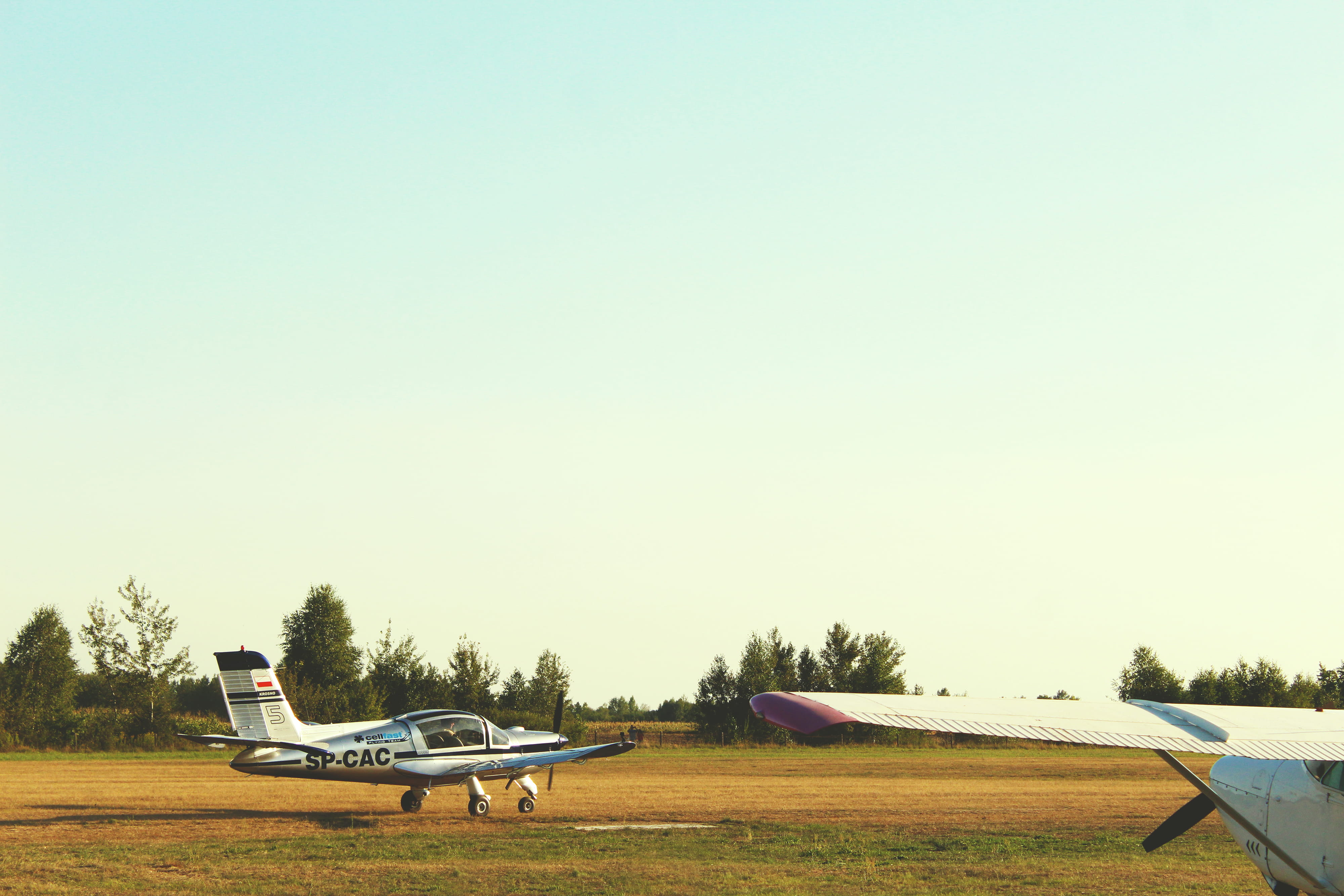 background, field, nautical vessel, nature, weather, aircraft, airport, meadow, beauty in nature, copy space, sky, scenics - nature, day, grass, clear sky, HD Wallpaper