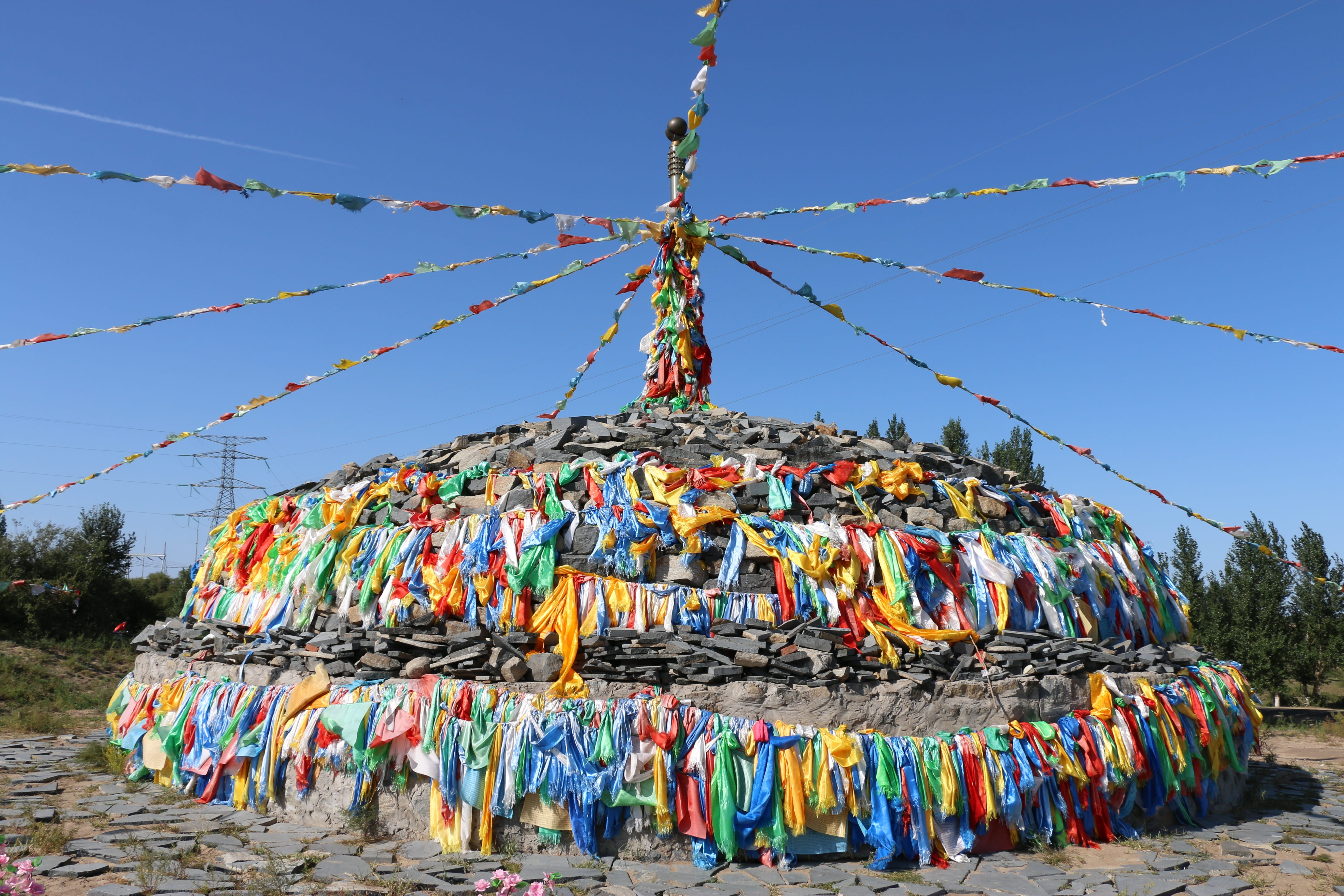 day, choice, multi colored, hanging, land, mongolia, yurts, 5K, religion, large group of objects, blue, no people, architecture, sunny, clear sky, belief, HD Wallpaper