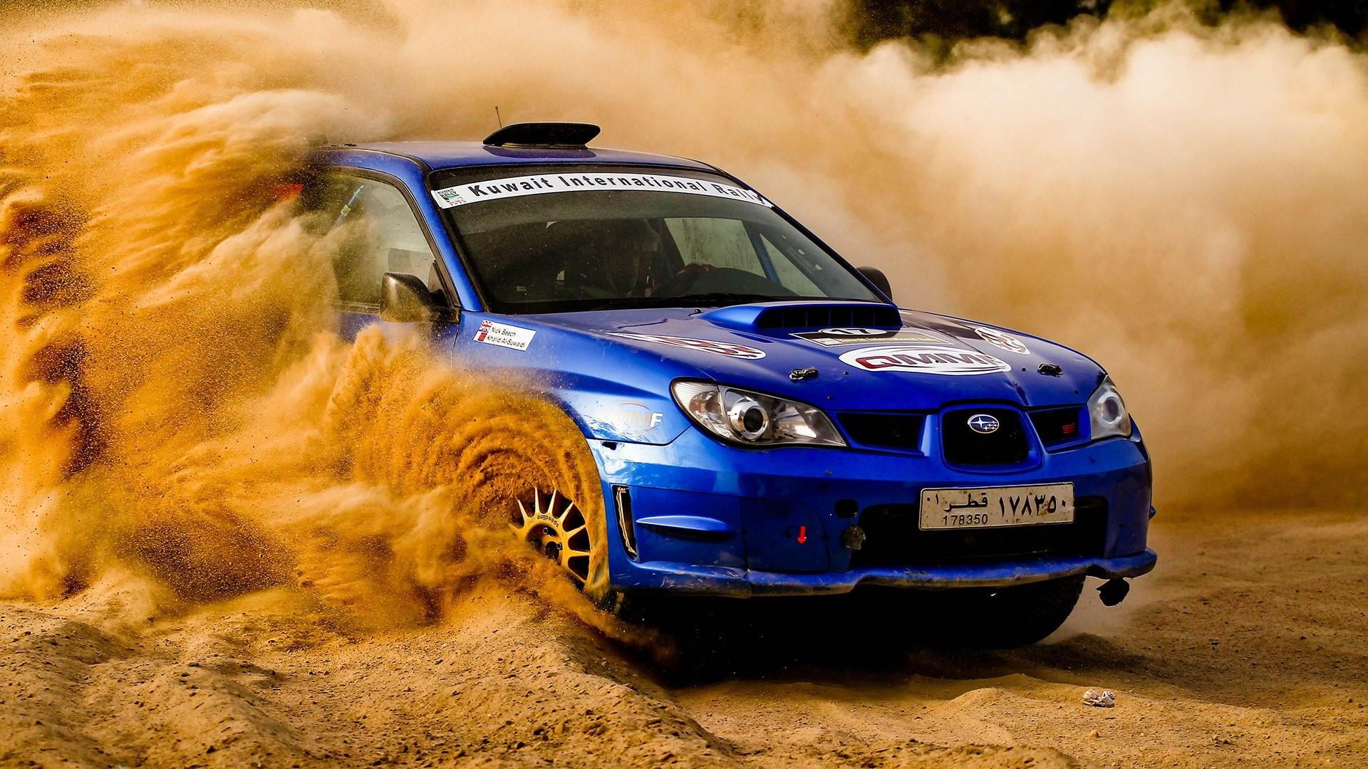 transportation, dirt road, sport, blue car, motorsport, off roading, sports utility vehicle, subaru impreza, blue, sports race, motor vehicle, city, auto racing, HD Wallpaper