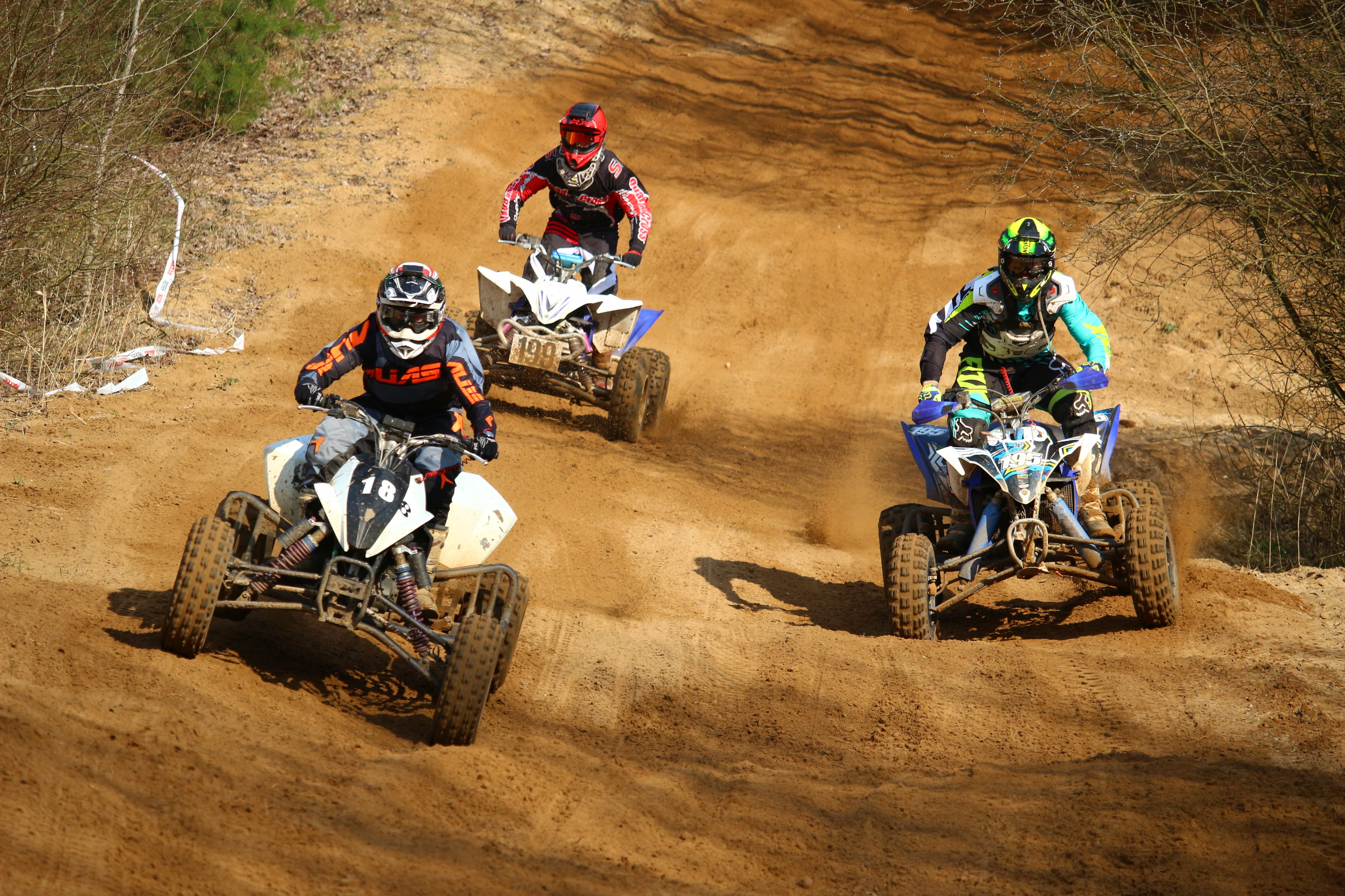 ride, outdoors, biker, skill, motocross, riding, group of people, adventure, man, cross, sports helmet, race, three, all-terrain vehicle, hill, competition, HD Wallpaper
