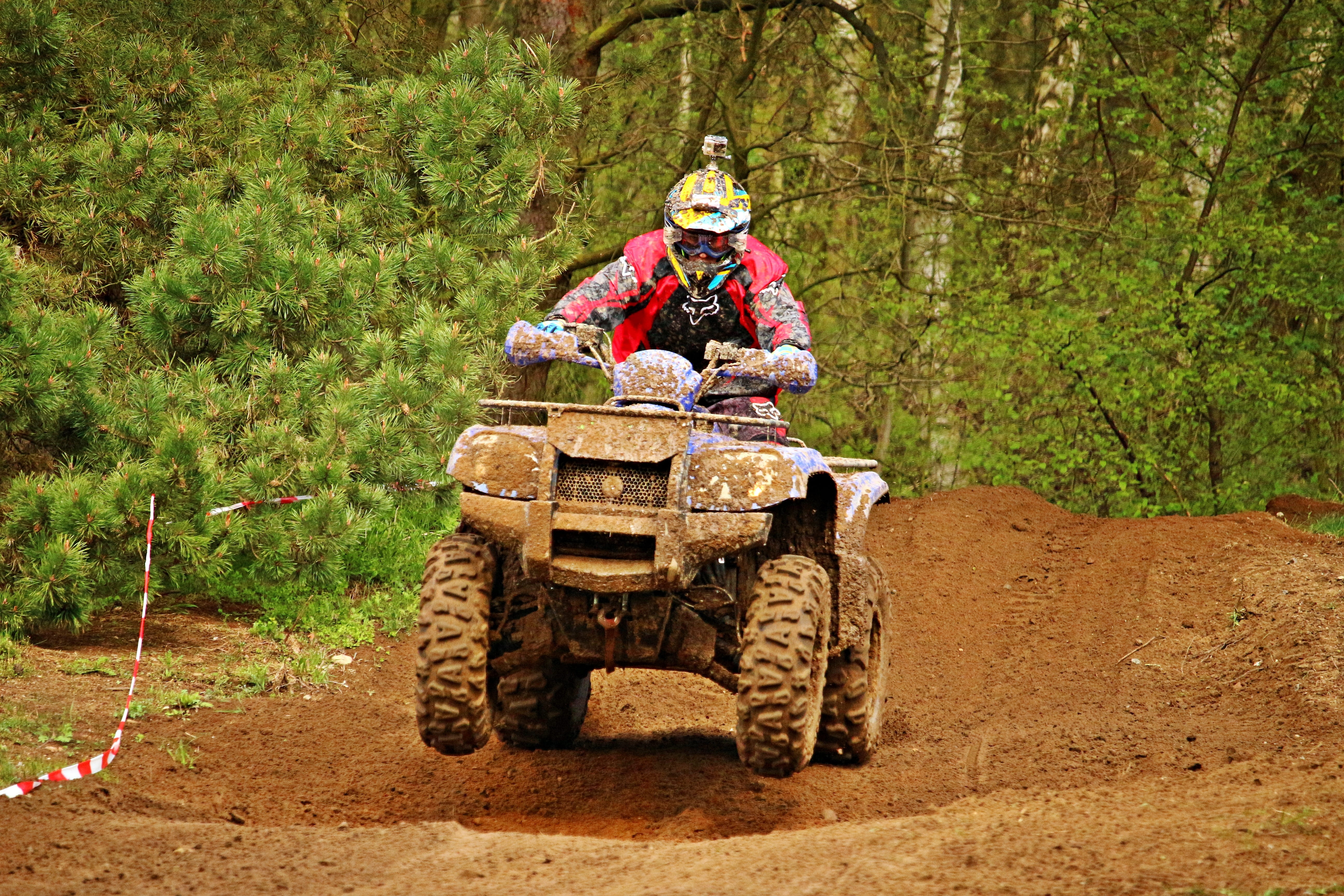 off-Road Vehicle, racing, front view, race, army, military, forest, adults only, Cross, motion, Enduro, agricultural equipment, Quad, one person, mud, land Vehicle, HD Wallpaper