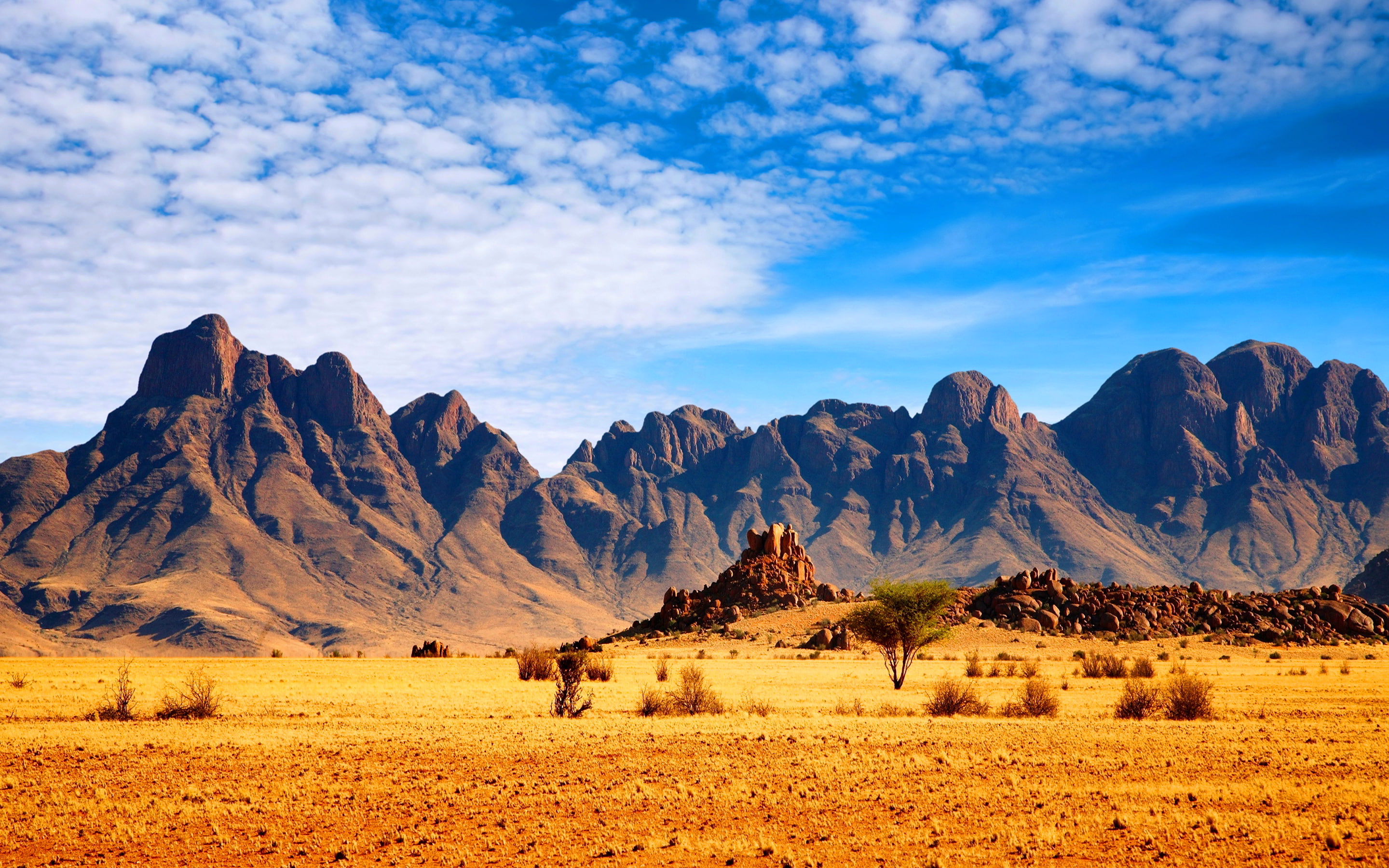 2K, Landscape, dessert, photography, African Savanna, Mountains, HD Wallpaper