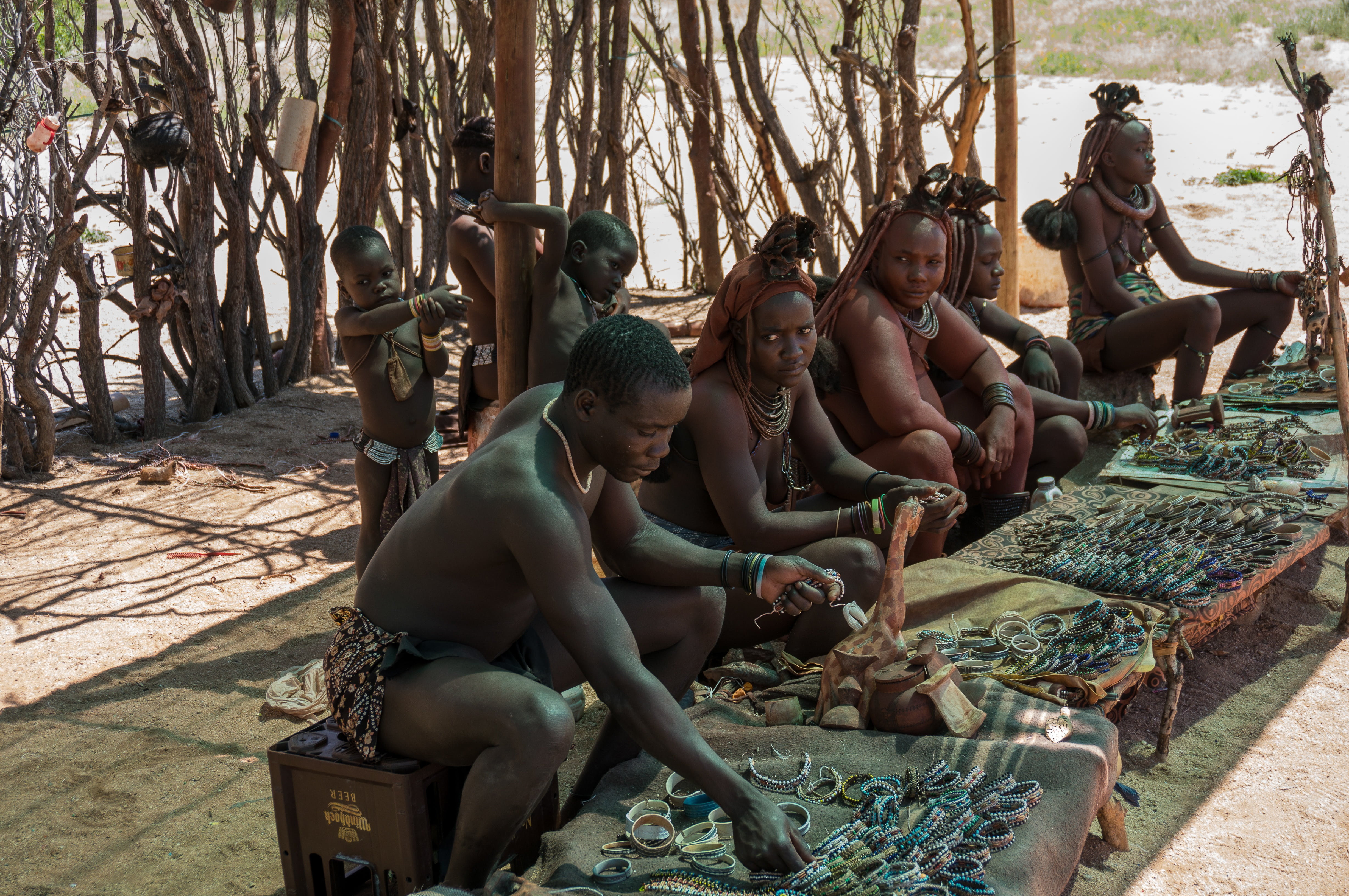 men, representation, namibia, lifestyles, sunlight, blacks, outdoors, himba, day, full length, plant, africans, group of people, shirtless, nature, adult, HD Wallpaper