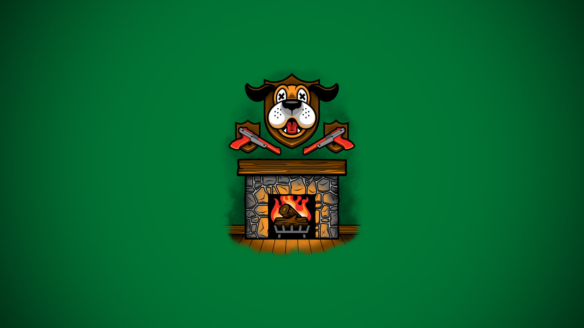 hunt, duck, fireplace, dog, green, 1080P, nintendo, HD Wallpaper
