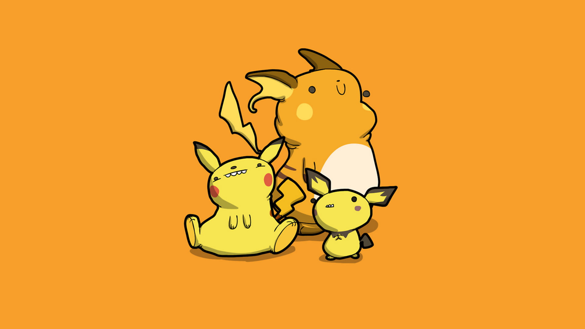Pichu, 1080P, Raichu, video games, anime, Pokémon, Pikachu, HD Wallpaper