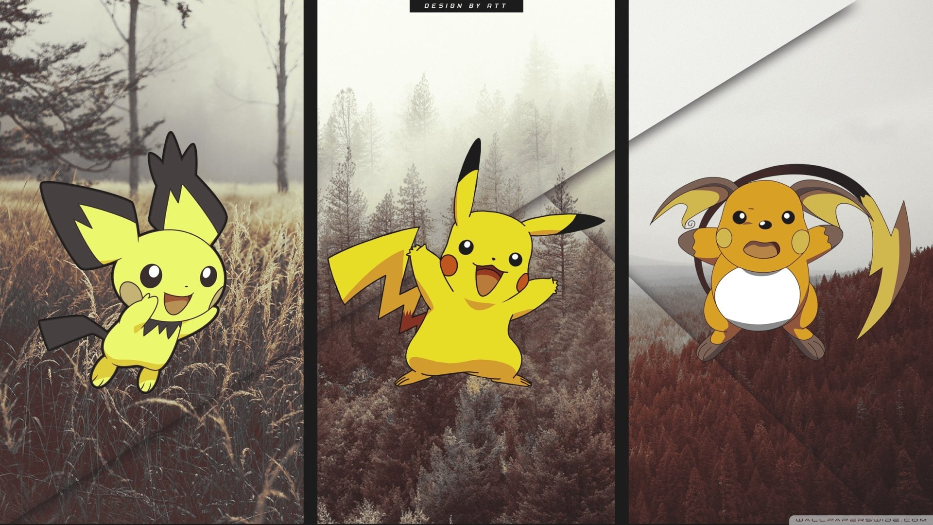 Pichu (Pokémon), Pokémon, 1080P, Raichu (Pokémon), Pikachu, HD Wallpaper