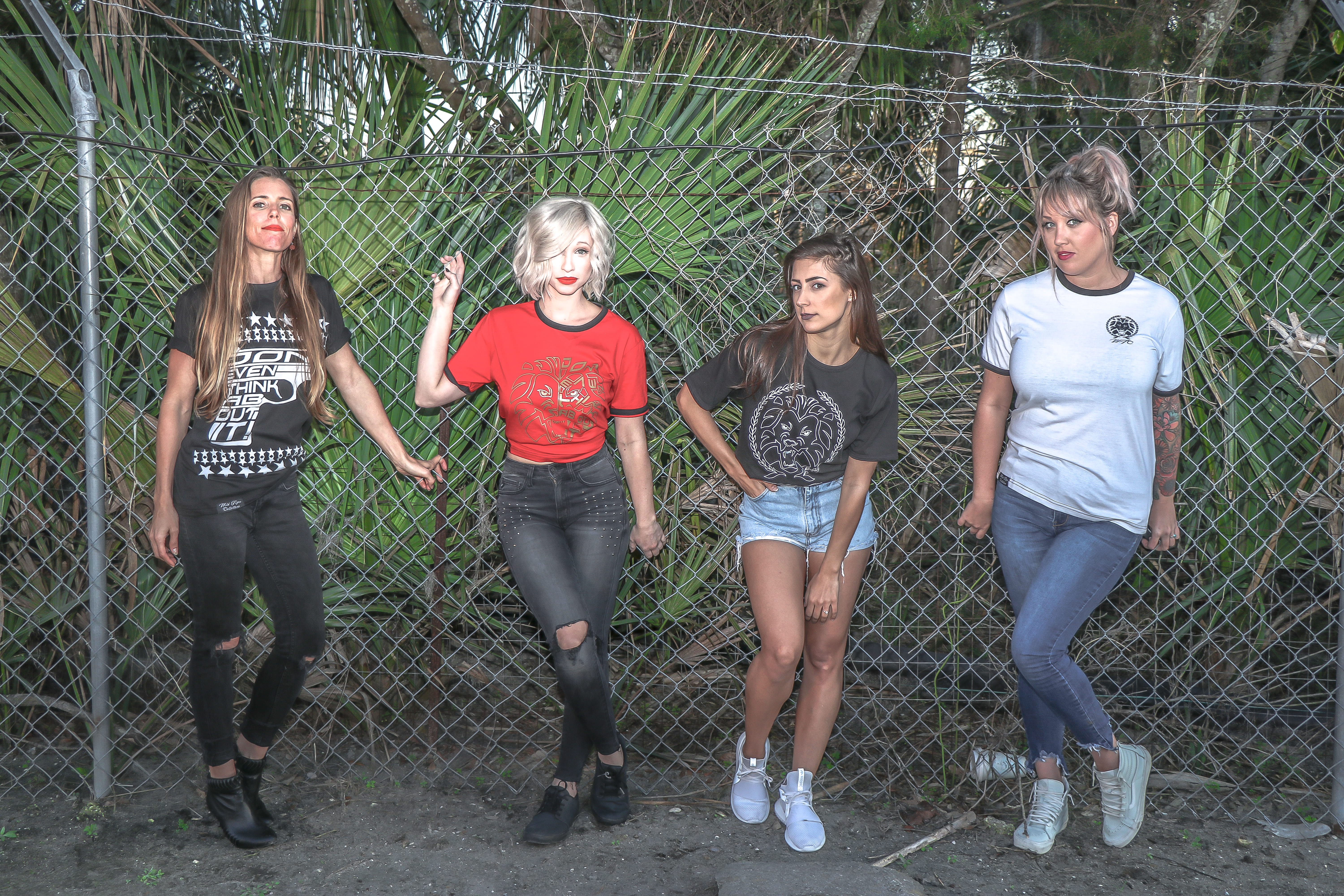 group of people, smiling, chain link fence, adolescence, casual clothing, trees, teenage boys, near, gray, boundary, portrait, full length, standing, outdoors, HD Wallpaper