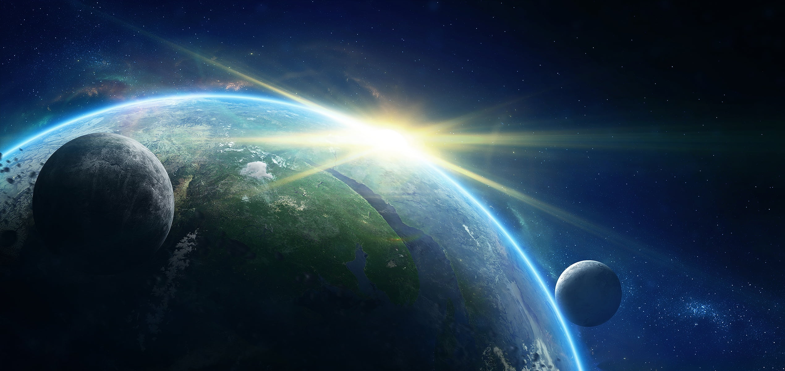 Galaxy, by TheAdamTaylor, The sun, Scifi, Spring Solace, Satellites, Moon, Space, Stars, Planets, Sunrise, Blik, Adam Taylor, Planet, Environments, 1080P, HD Wallpaper