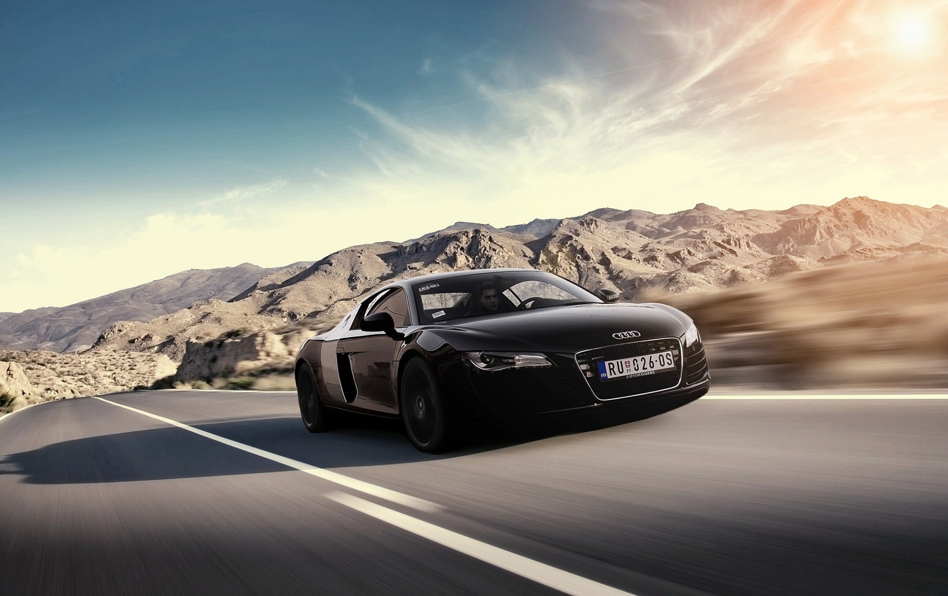 modern, mountain range, mountain, road, sport, coupe, r, land Vehicle, mode of transportation, summer, travel, scenics, street, motor Vehicle, speed, environment, HD Wallpaper